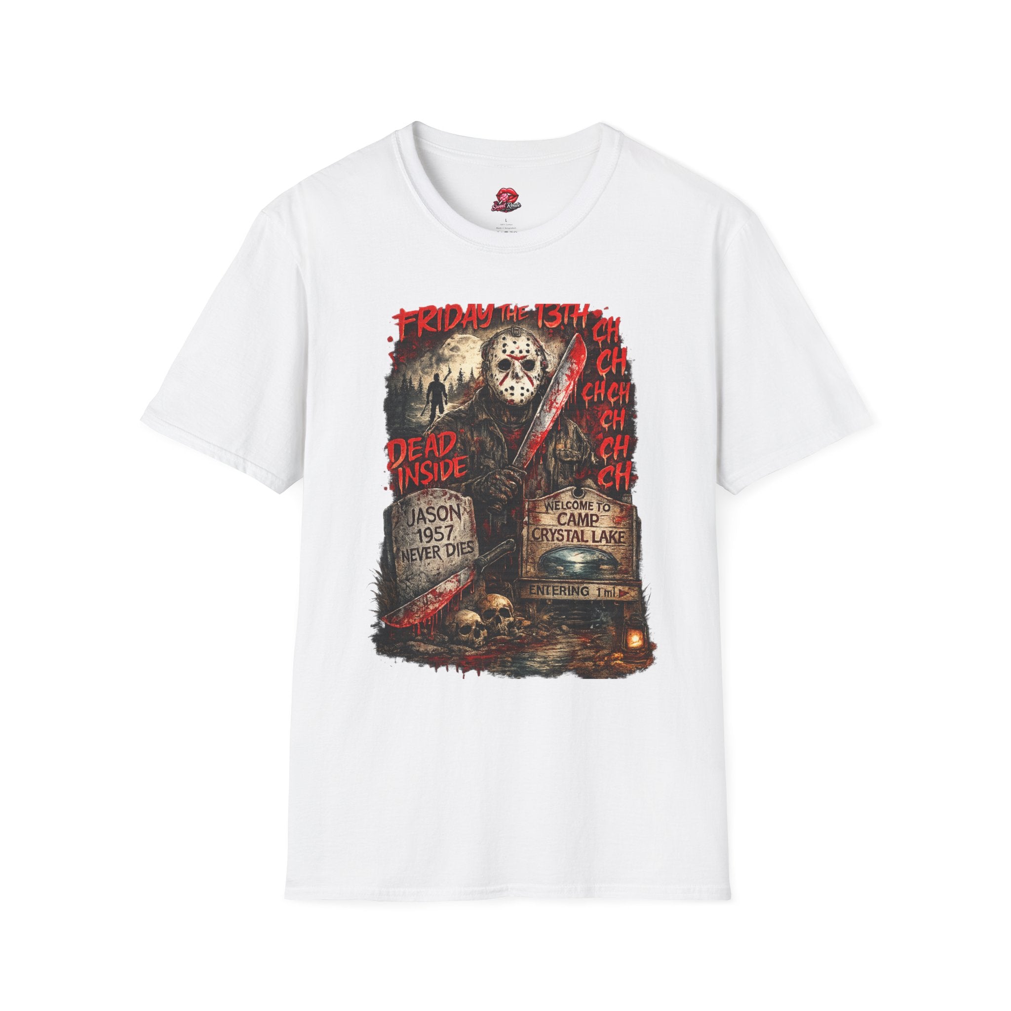 Friday the 13th Jason “Dead Inside” T-Shirt | Vintage Slasher Horror Graphic Tee | Halloween Horror Fan Shirt