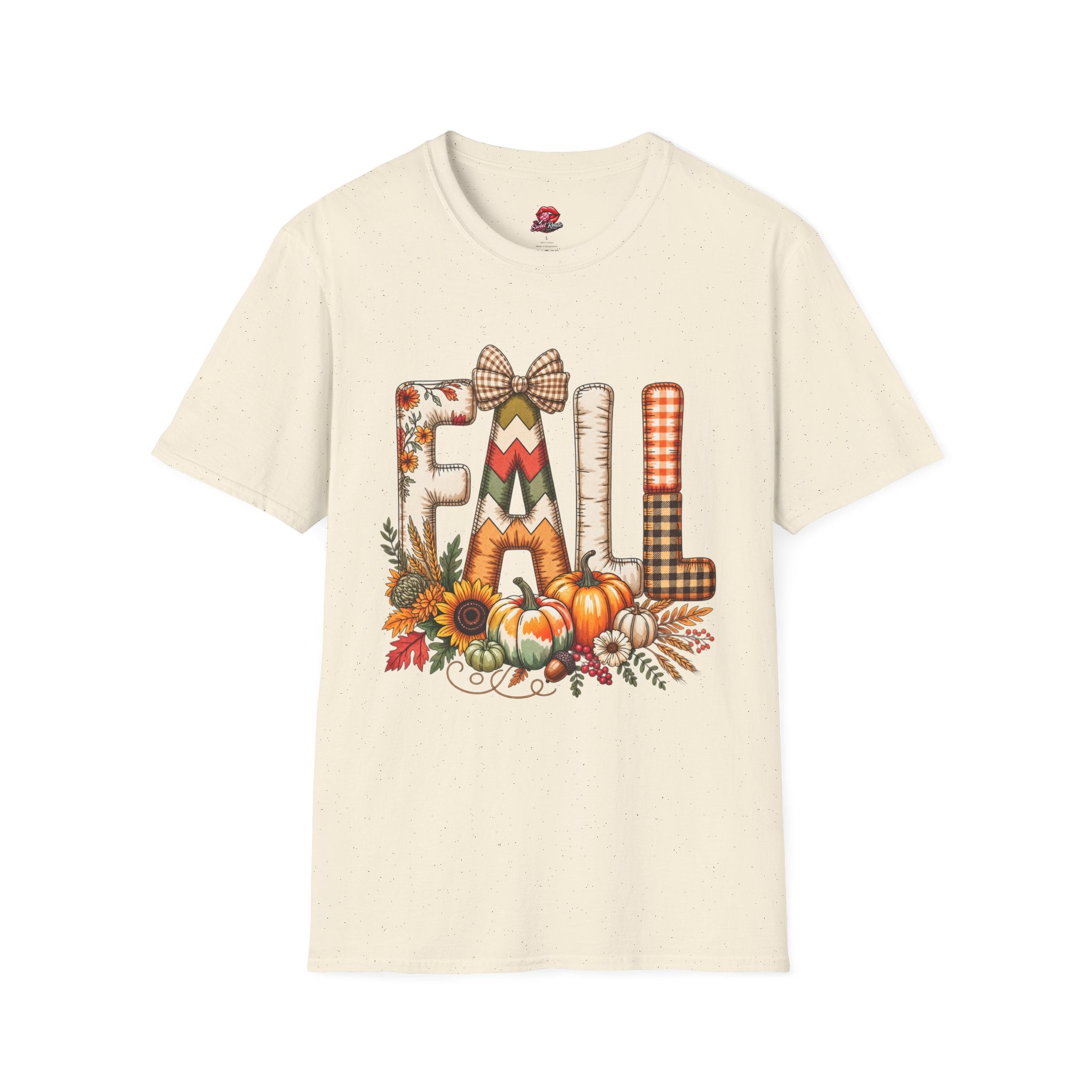 Pumpkin, Plaid & Floral Autumn Tee