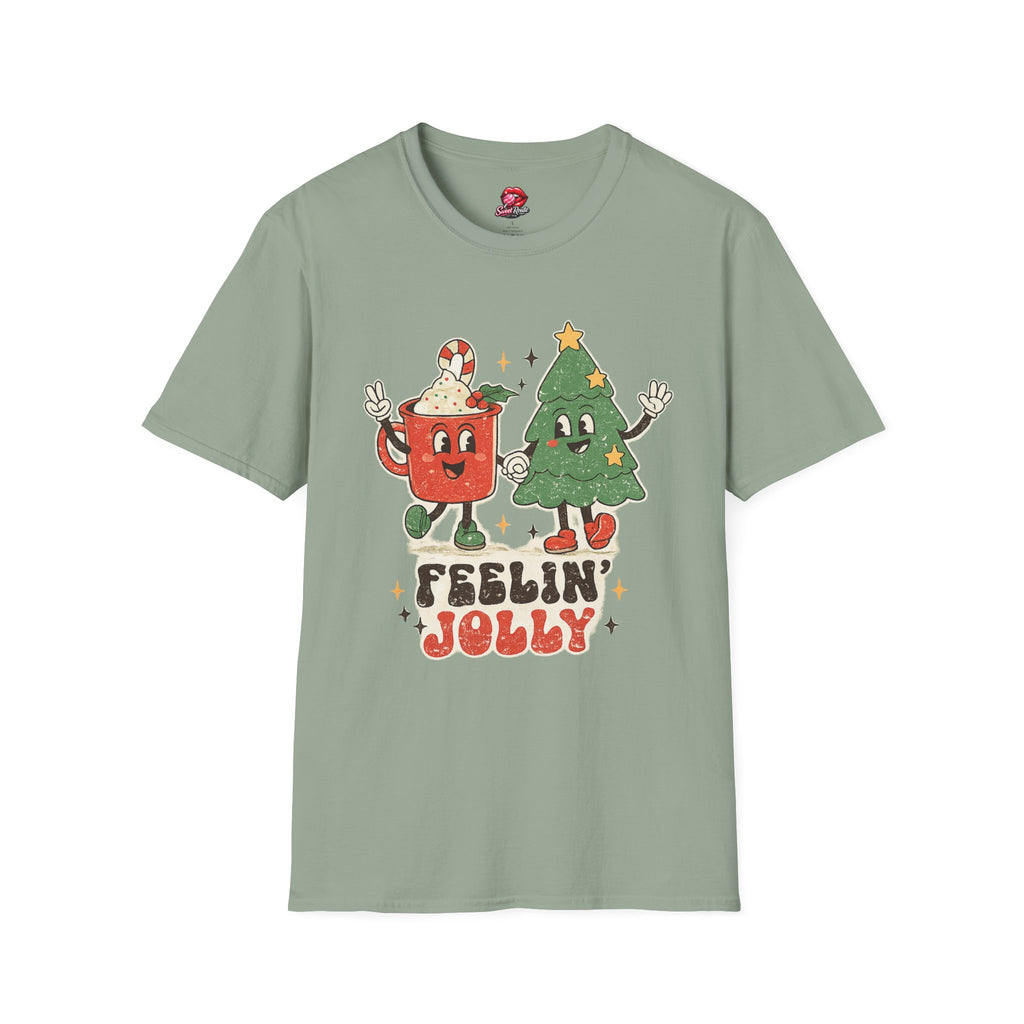 Feelin' Jolly mug and Christmas tree T-Shirt