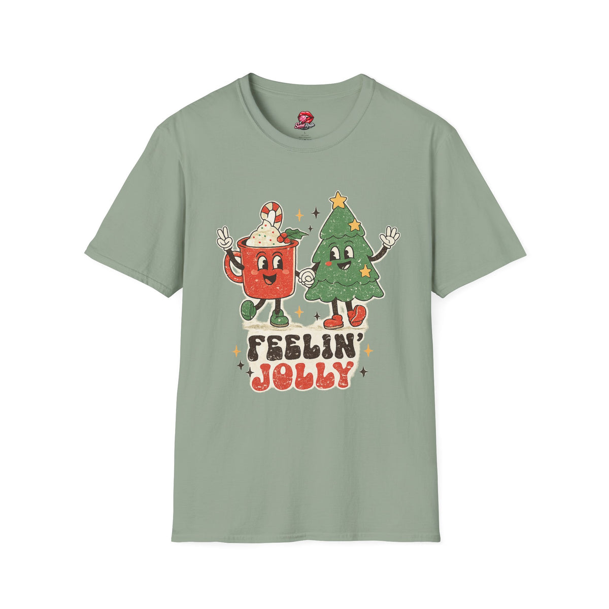 Feelin' Jolly mug and Christmas tree T-Shirt
