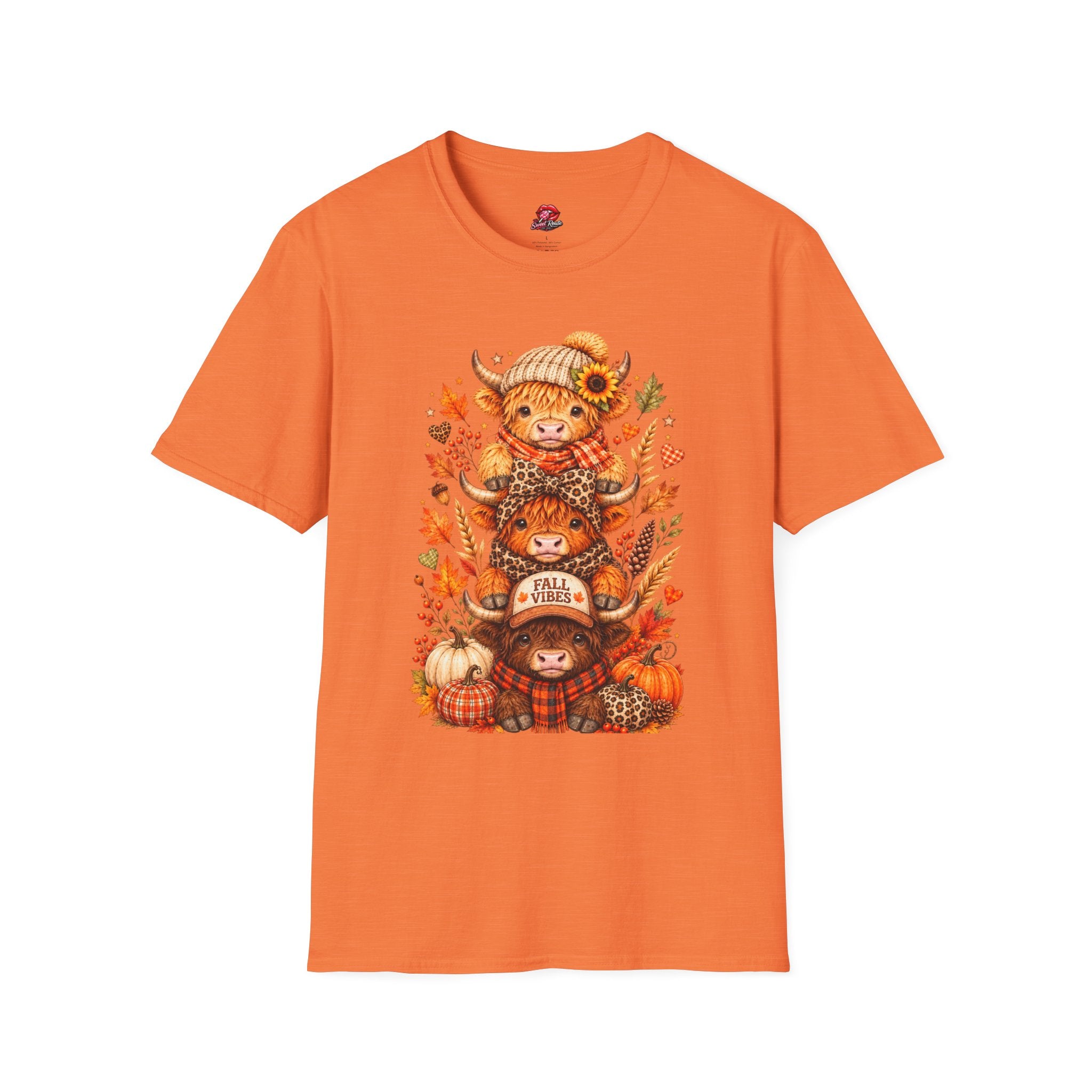 Autumn Highland Cow Stack T-Shirt