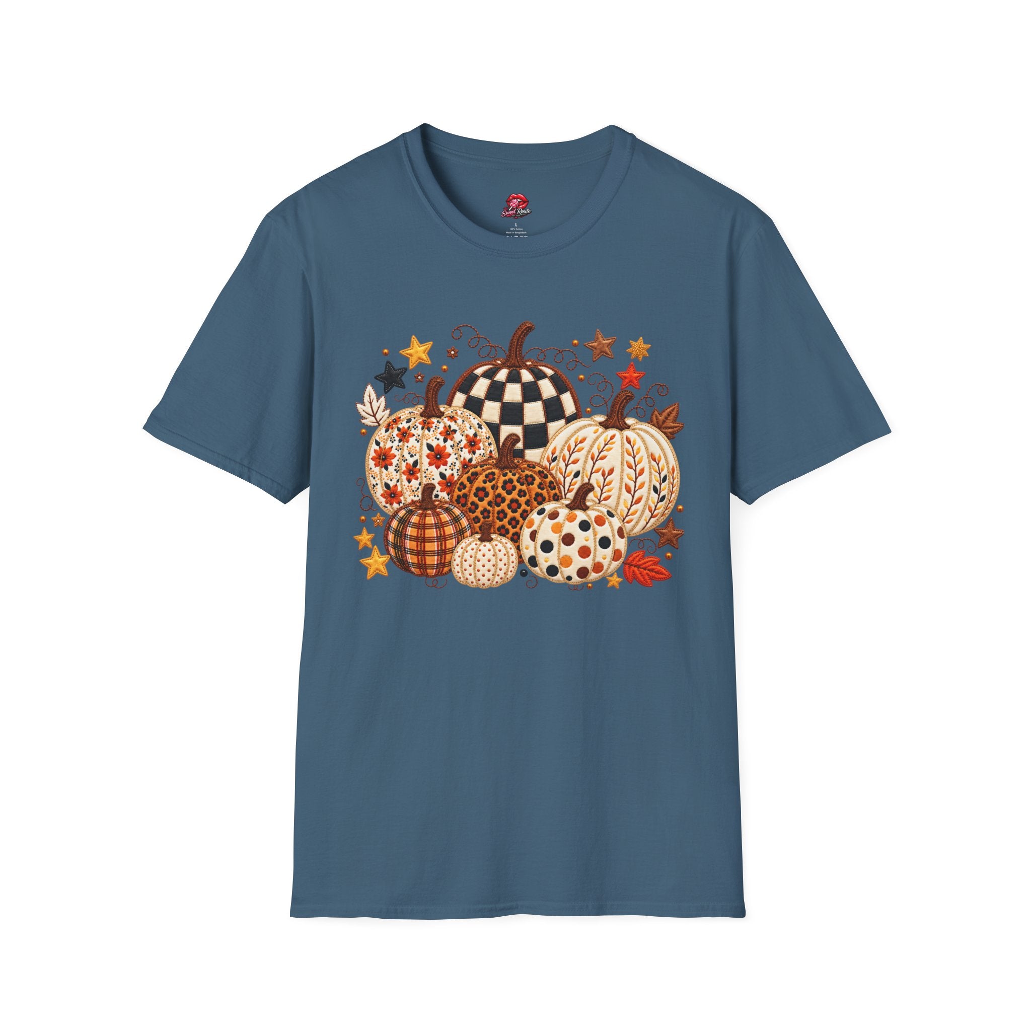 Autumn Patchwork Pumpkins T-Shirt