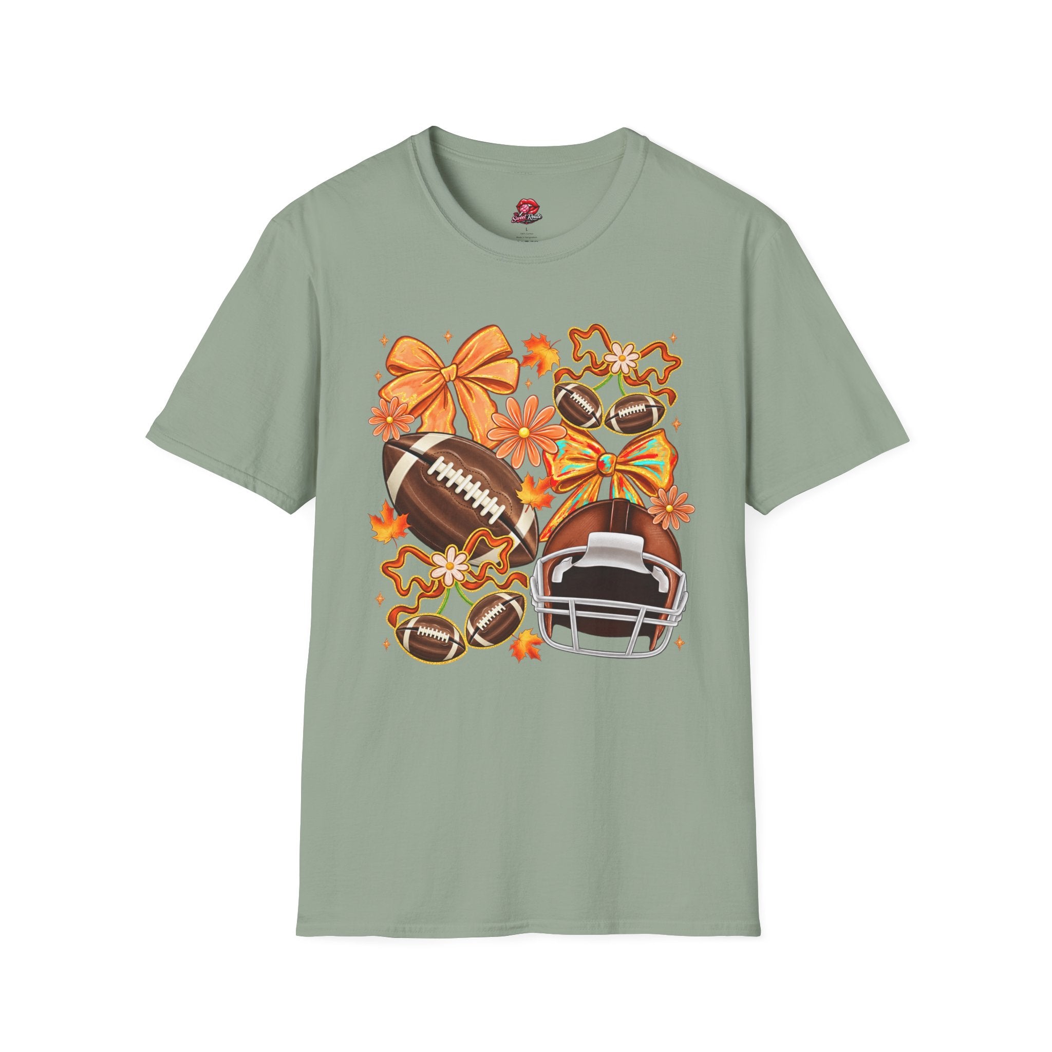 Football Floral Collage T-Shirt