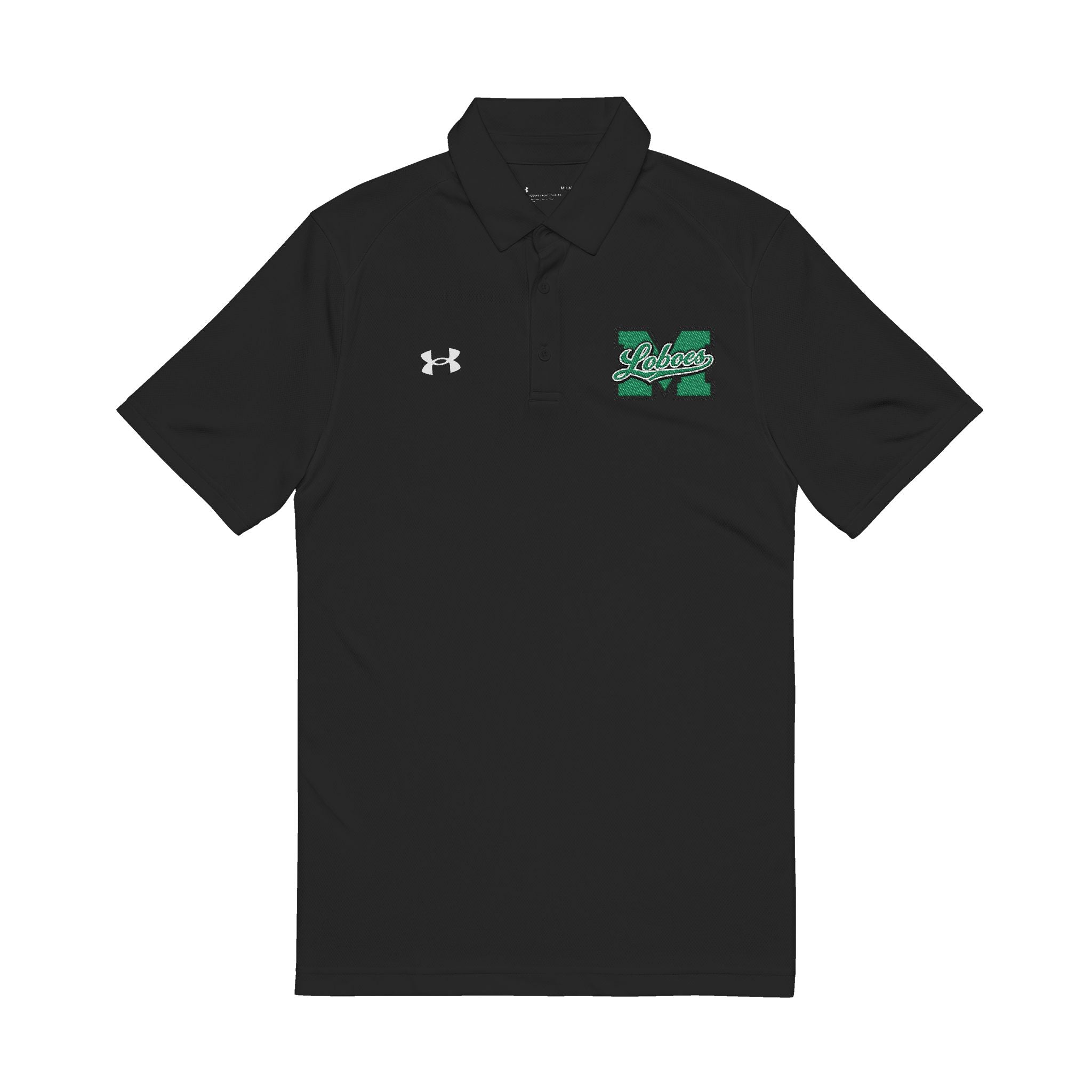 Men's Embroidered Green 'M' Logo Polo