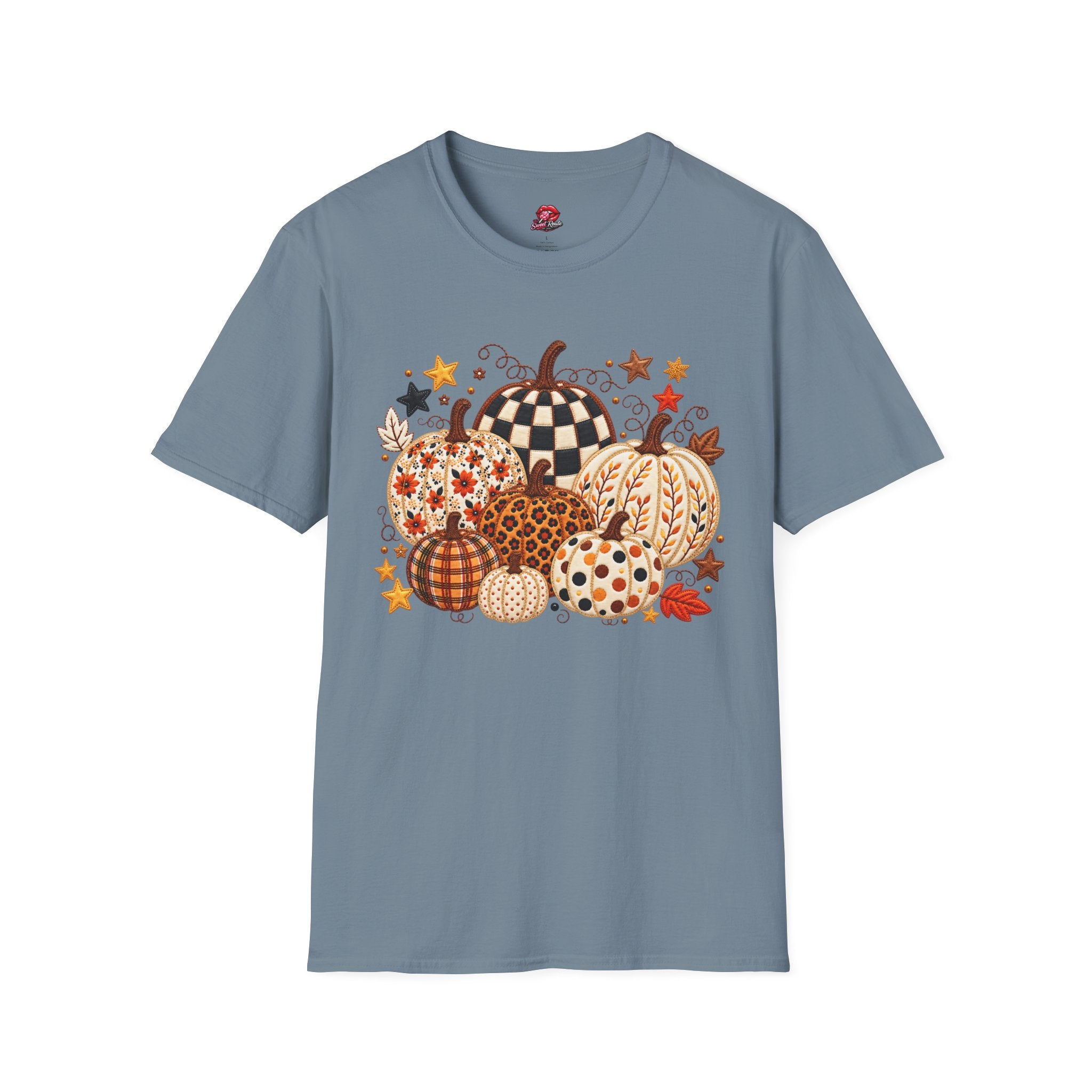 Autumn Patchwork Pumpkins T-Shirt