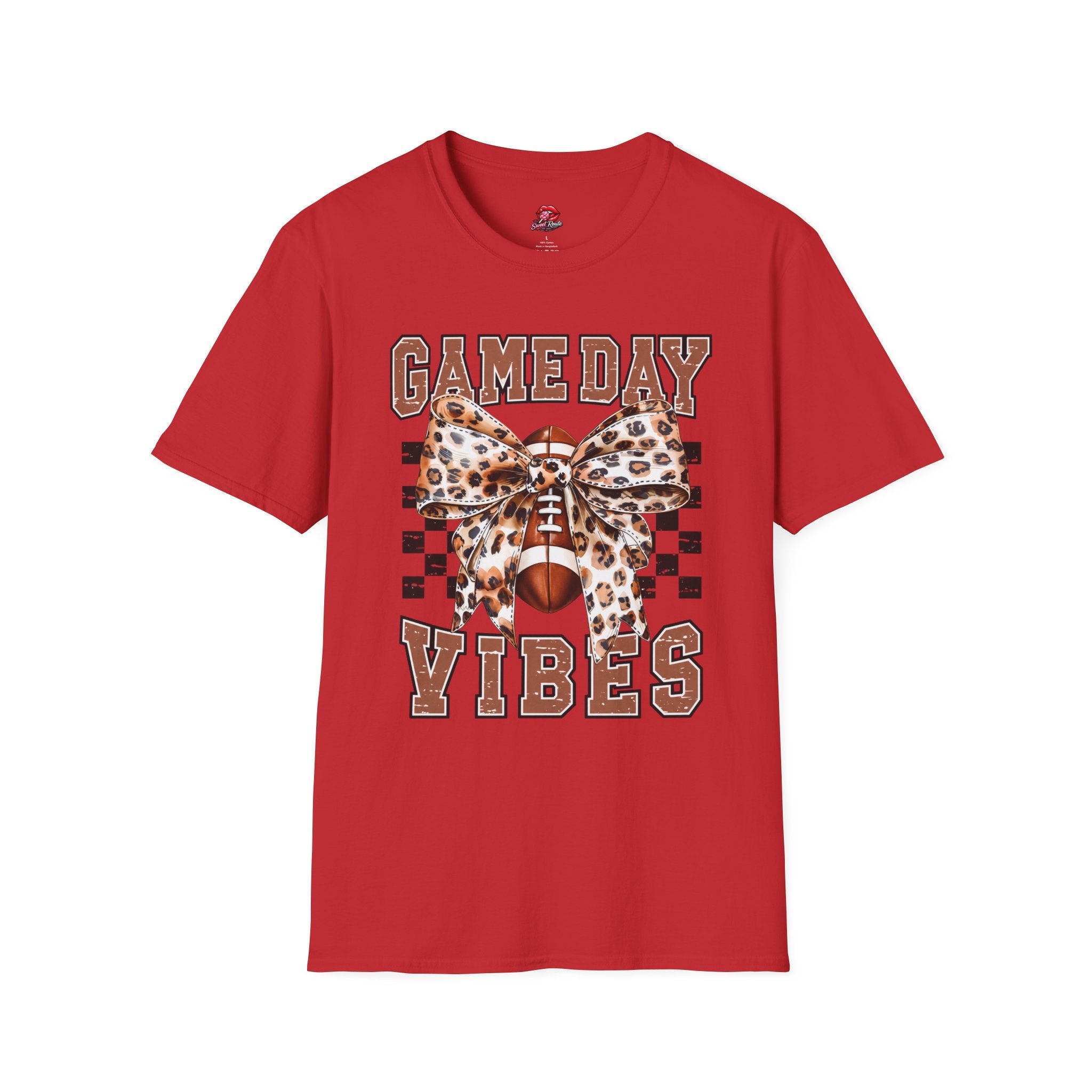 Leopard Bow Football Tee