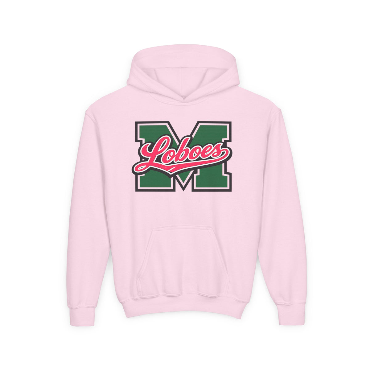 Youth Loboes M Letter Hoodie — Kids School Spirit Sweatshirt