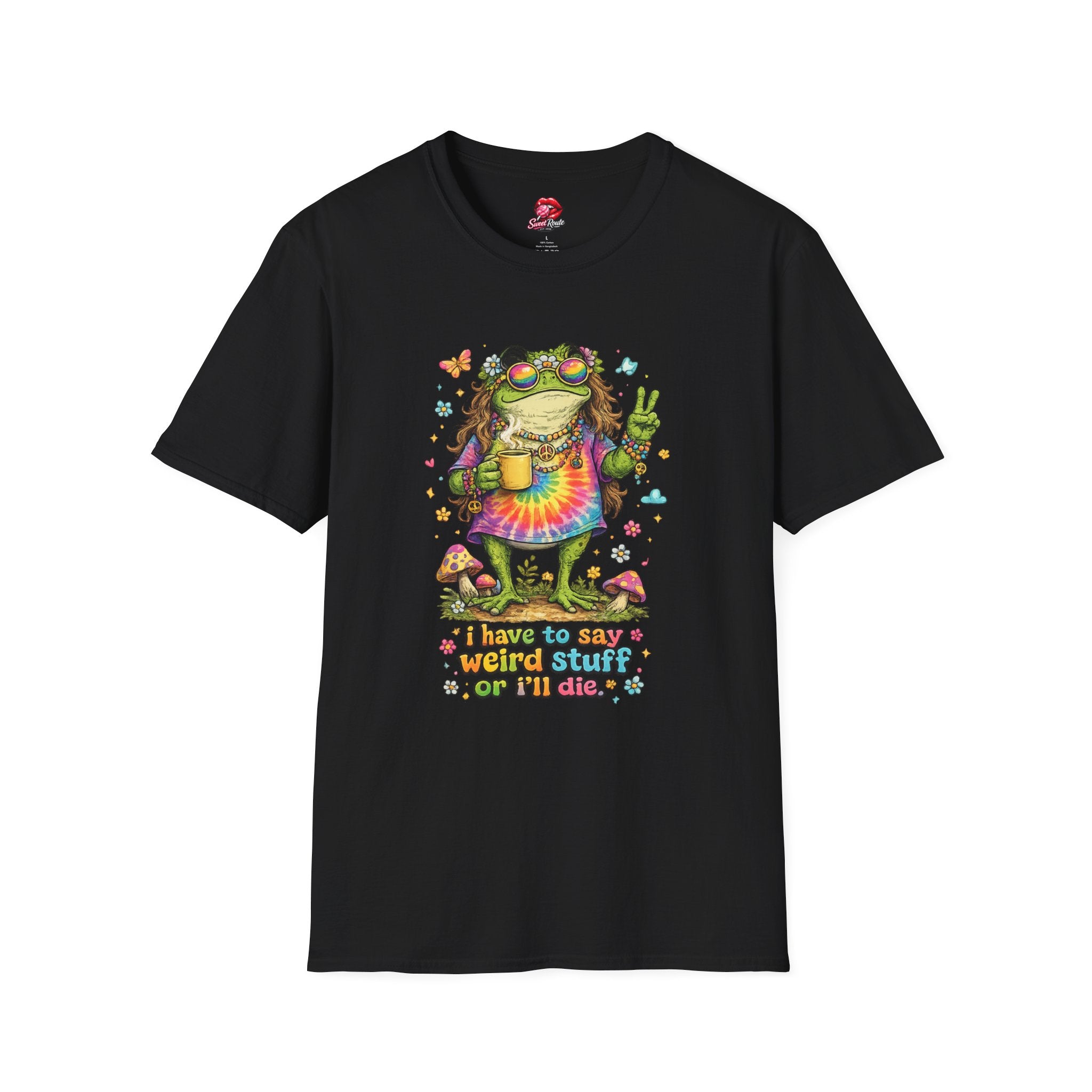 Hippie Frog Peace Sign T-Shirt