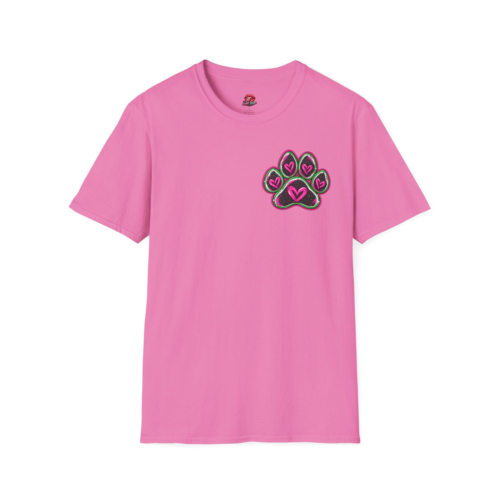 Monahans Loboes Pink Out Game Night T-Shirt – Paw Print Front & Statement Back