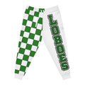 Loboes Green Checkerboard Athletic Joggers