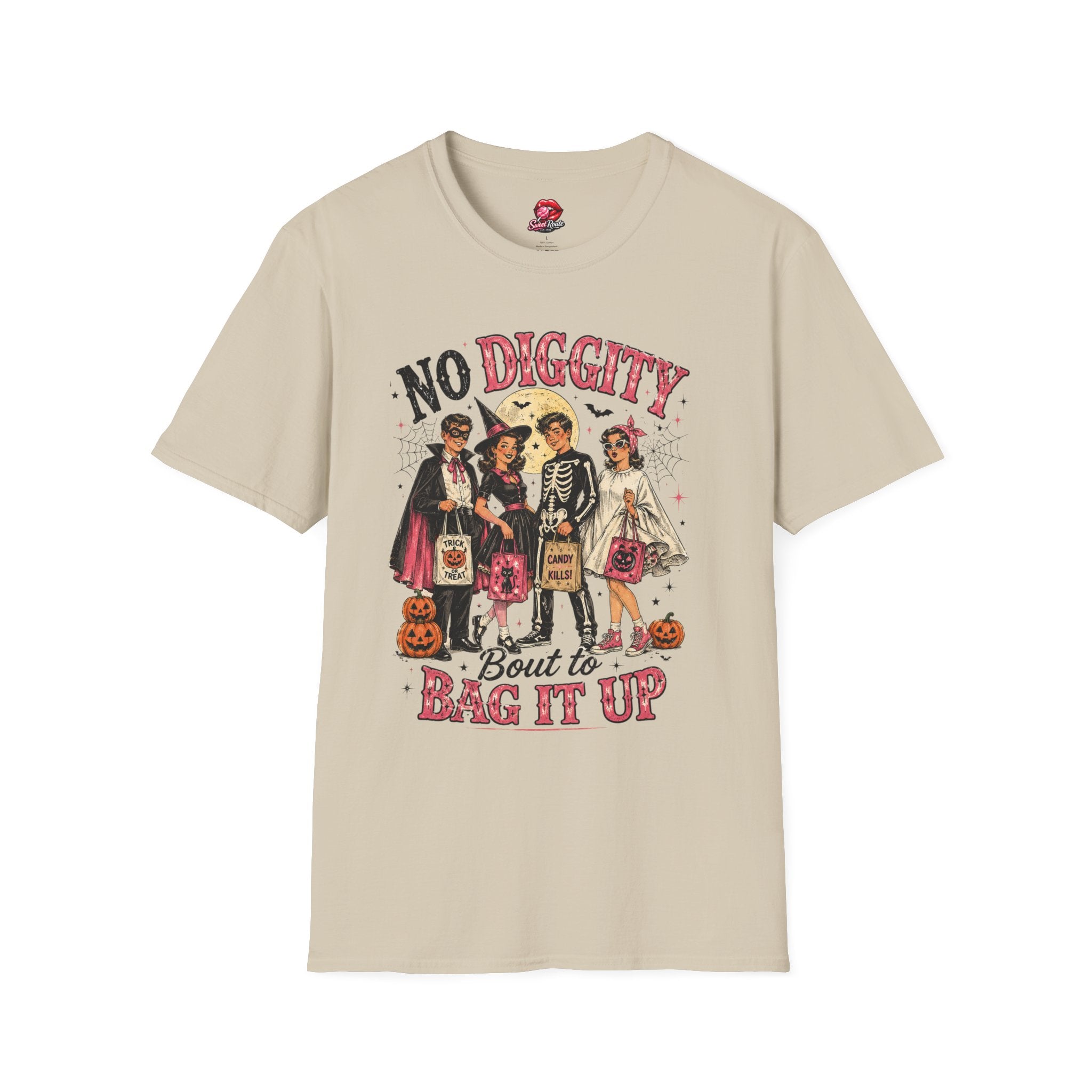 No Diggity Halloween Kids T-Shirt | Funny Trick or Treat Graphic Tee | Retro 90s Halloween Costume Shirt