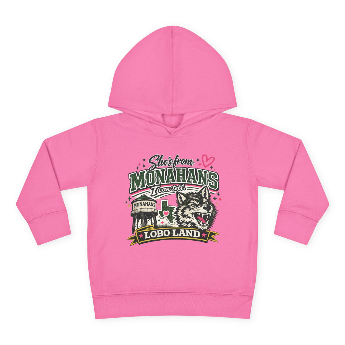 Vintage Worn Toddler Hoodie  Monahans Lobo Land