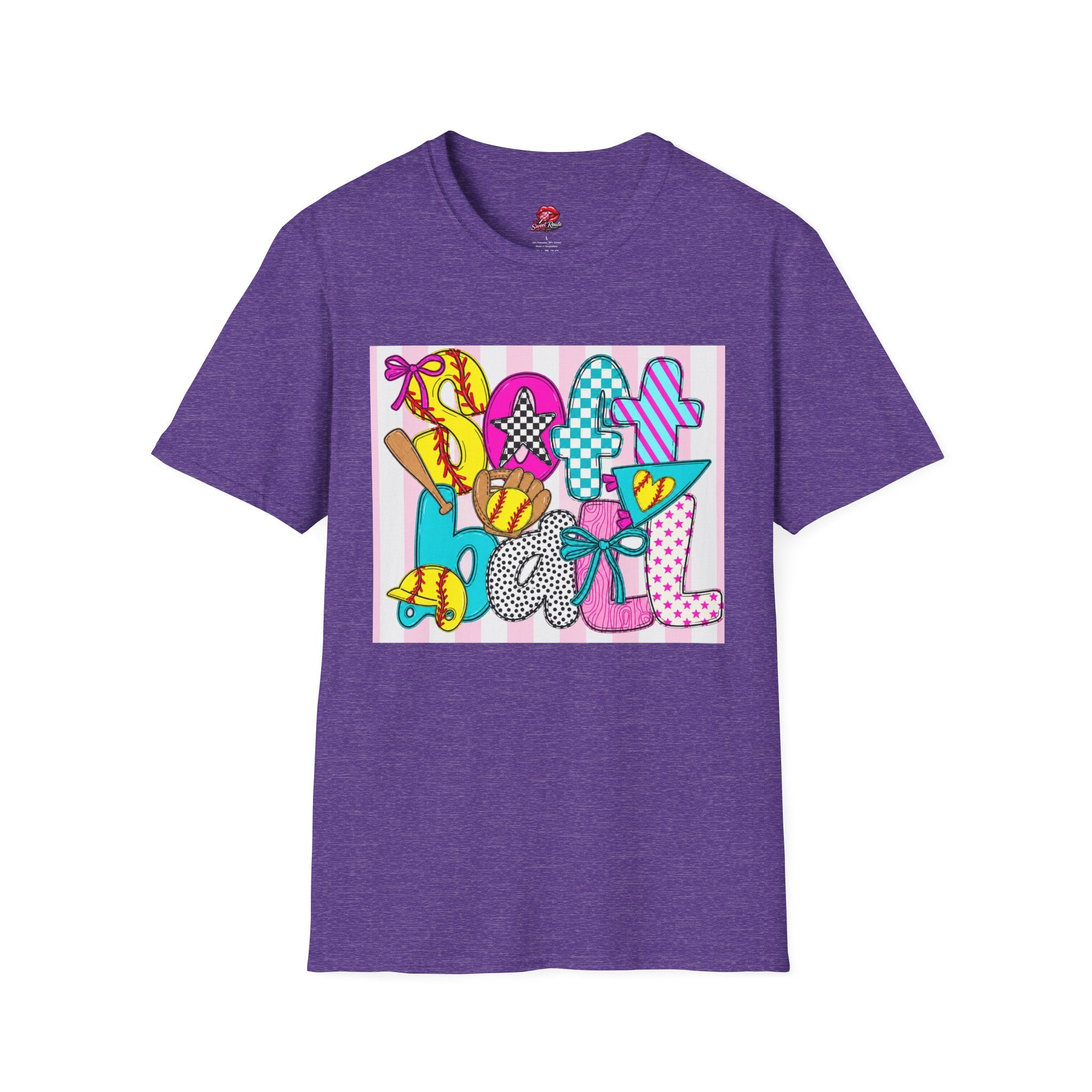 Colorful Pop Art Softball Tee