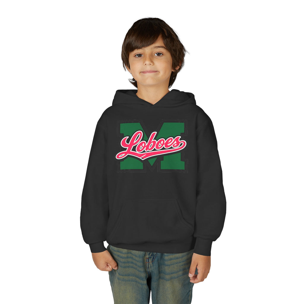 Youth Loboes M Letter Hoodie — Kids School Spirit Sweatshirt
