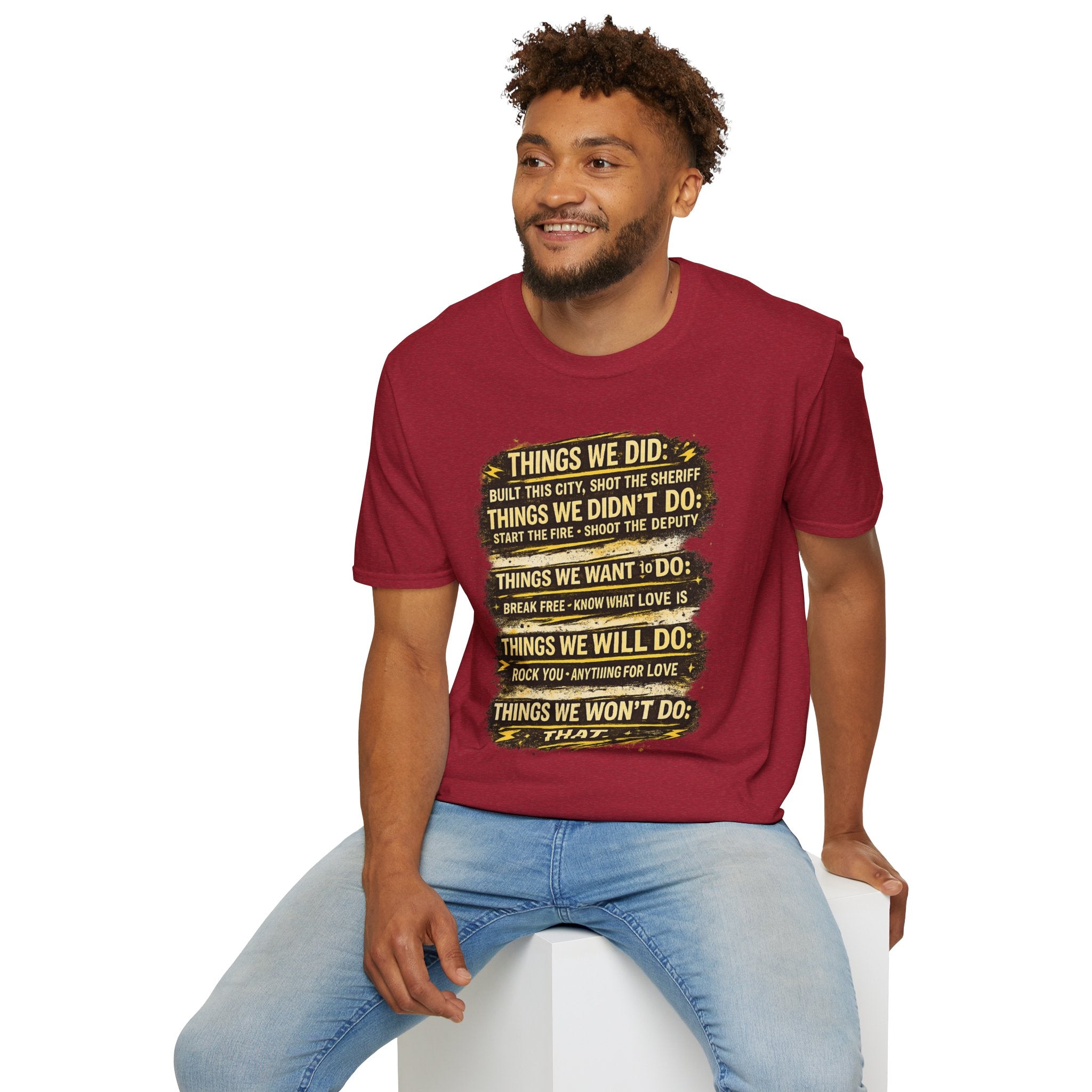 Retro Song Lyric T‑Shirt