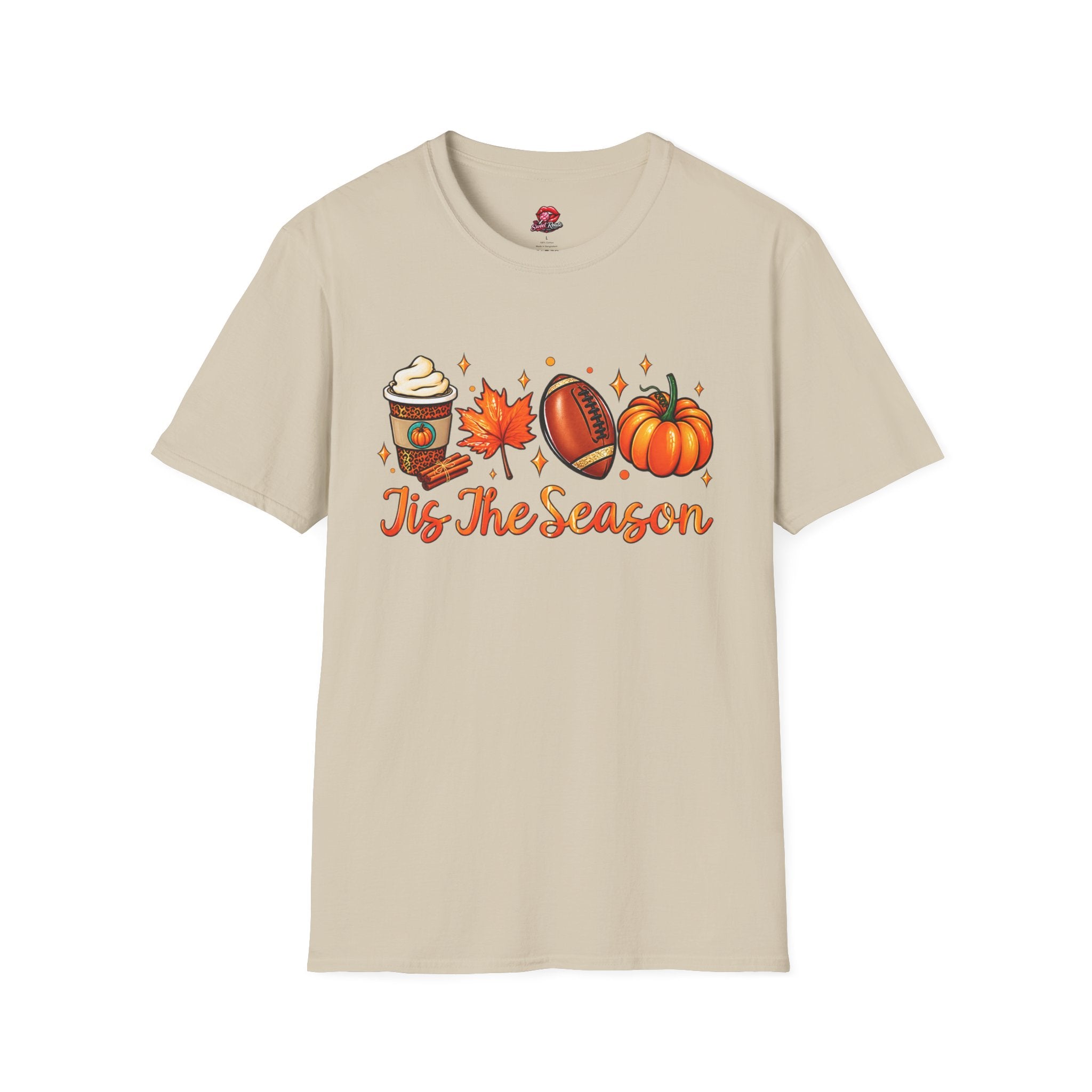 Tis The Season Pumpkin, Leaf & Latte Tee