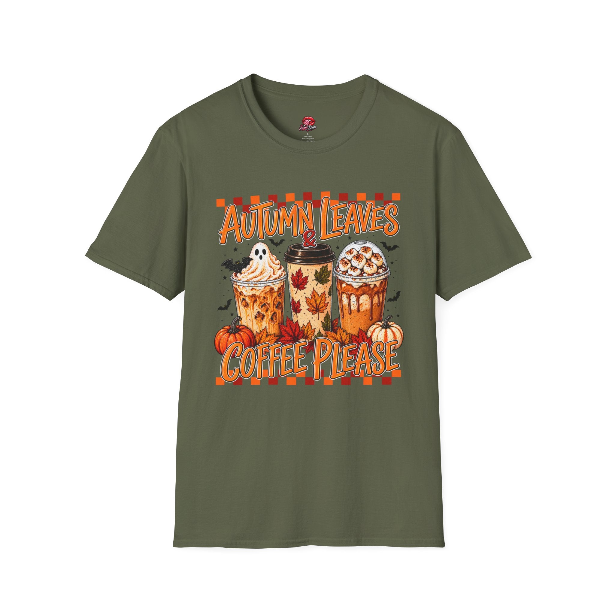 Autumn Leaves Coffee Please T-Shirt