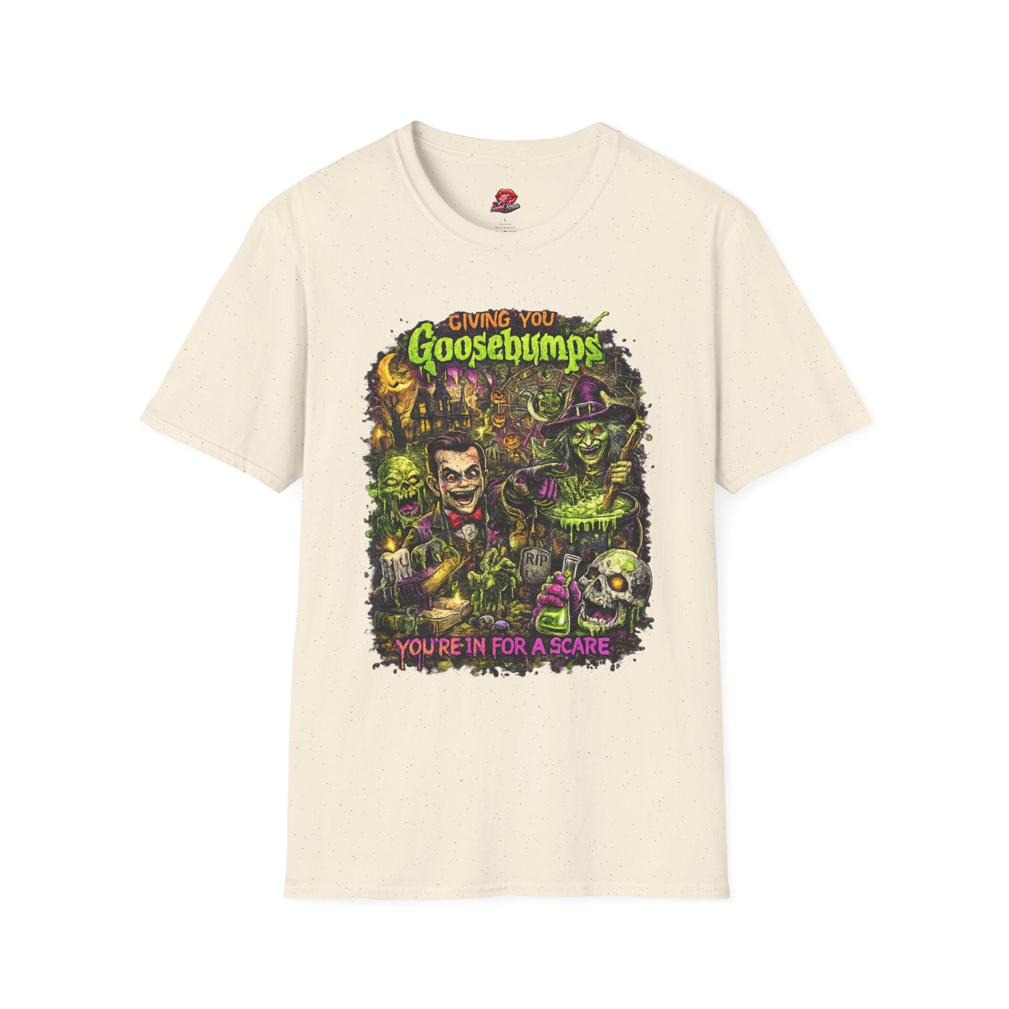 Goosebumps Horror Shirt | Giving You Goosebumps Retro Halloween T-Shirt | Vintage Horror Graphic Tee | Spooky 90s Horror Fan Shirt