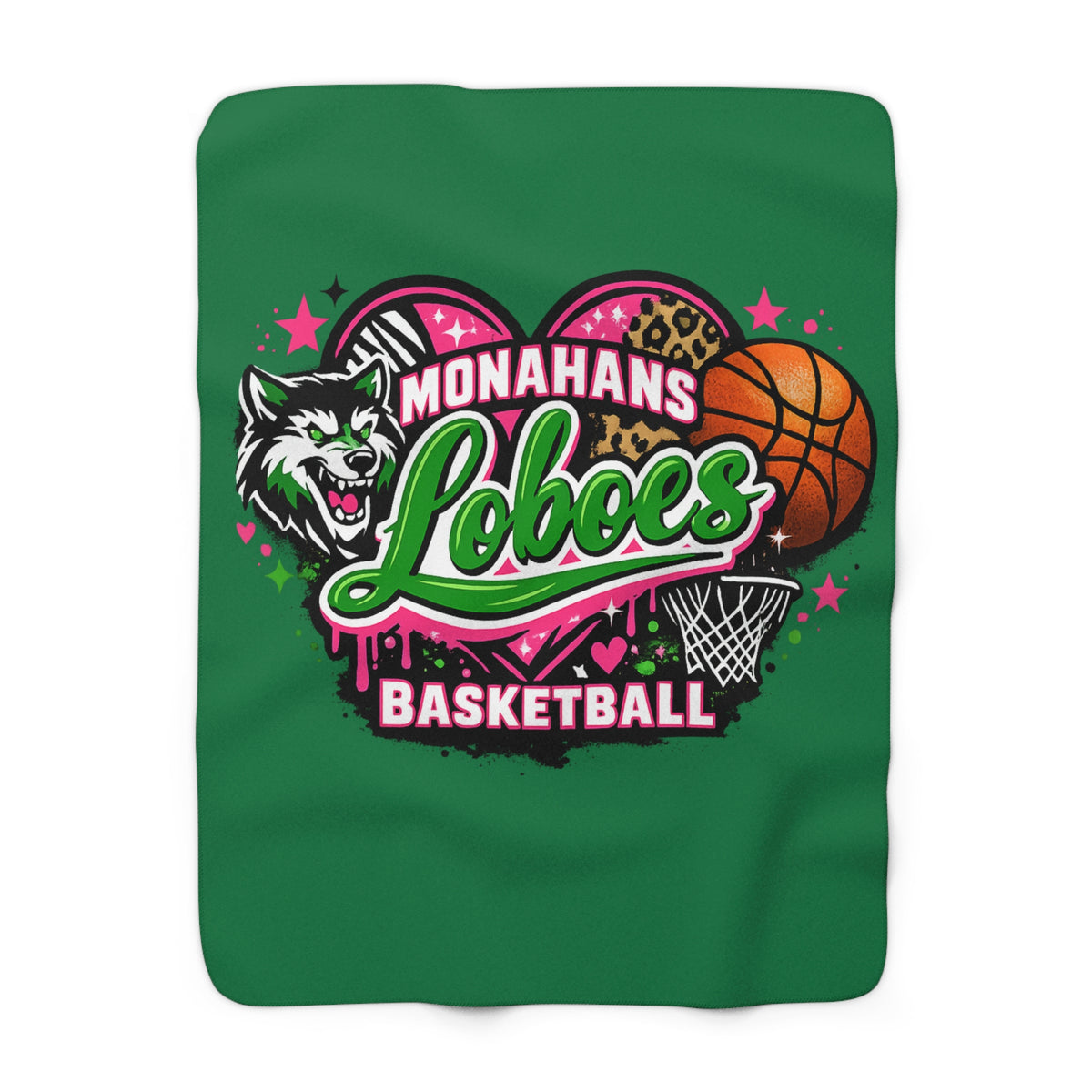 Loboes Basketball Sherpa Blanket