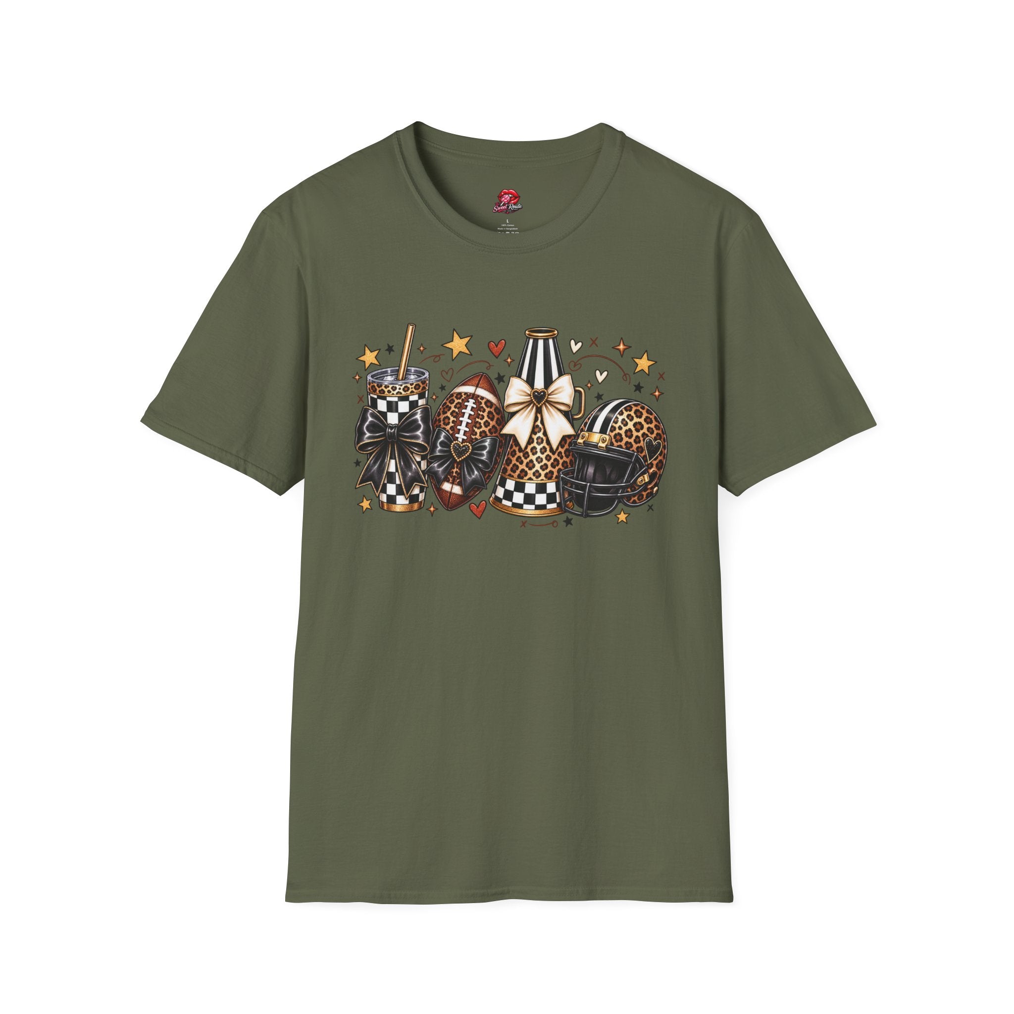 Leopard Game Day Football & Cheer Graphic T-Shirt