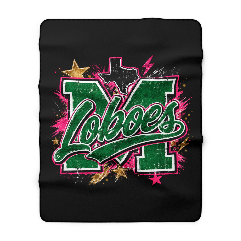 Loboes Sherpa Fleece Stadium Blanket