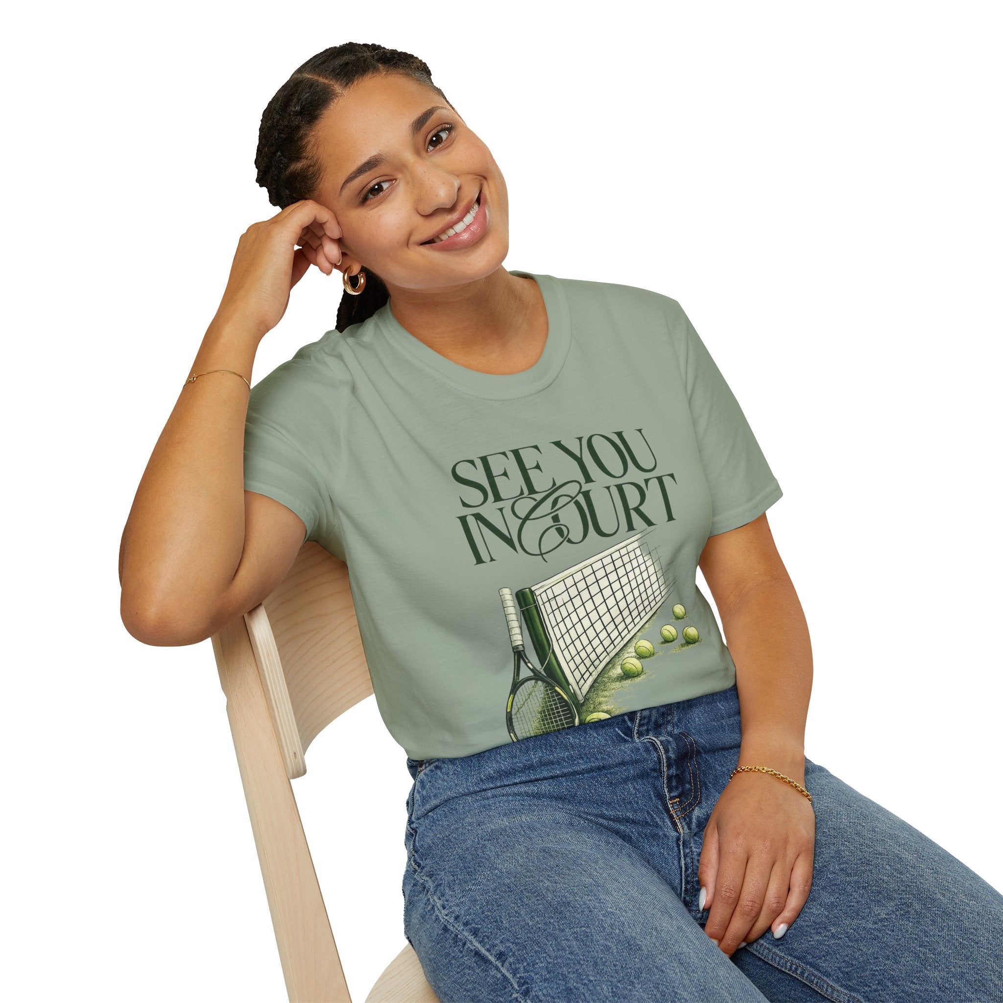 Tennis See You In Court Graphic T‑Shirt