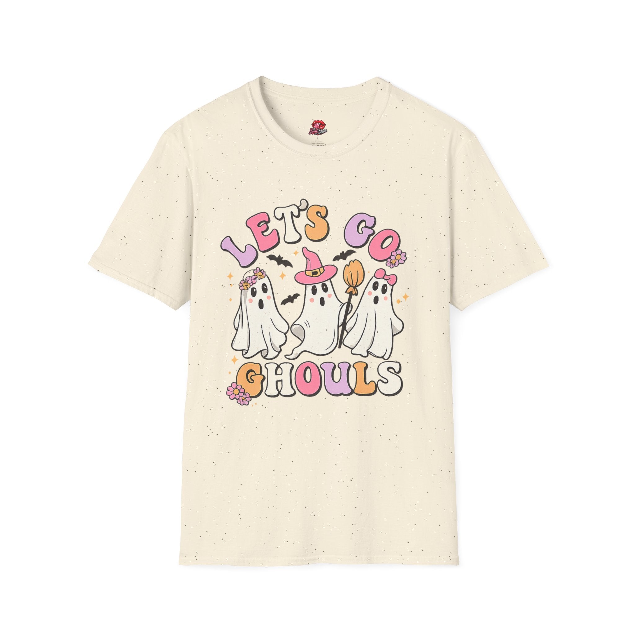 Let’s Go Ghouls T-Shirt | Cute Pastel Halloween Ghost Shirt | Funny Spooky Season Tee | Ghost Squad Graphic Tee | Halloween Girls Shirt