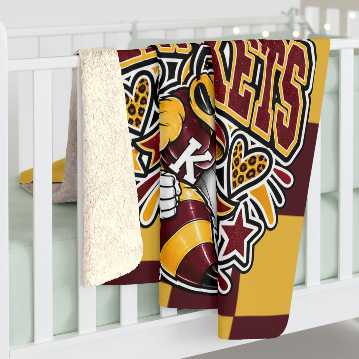 Kermit Yellowjackets Sherpa Fleece Blanket
