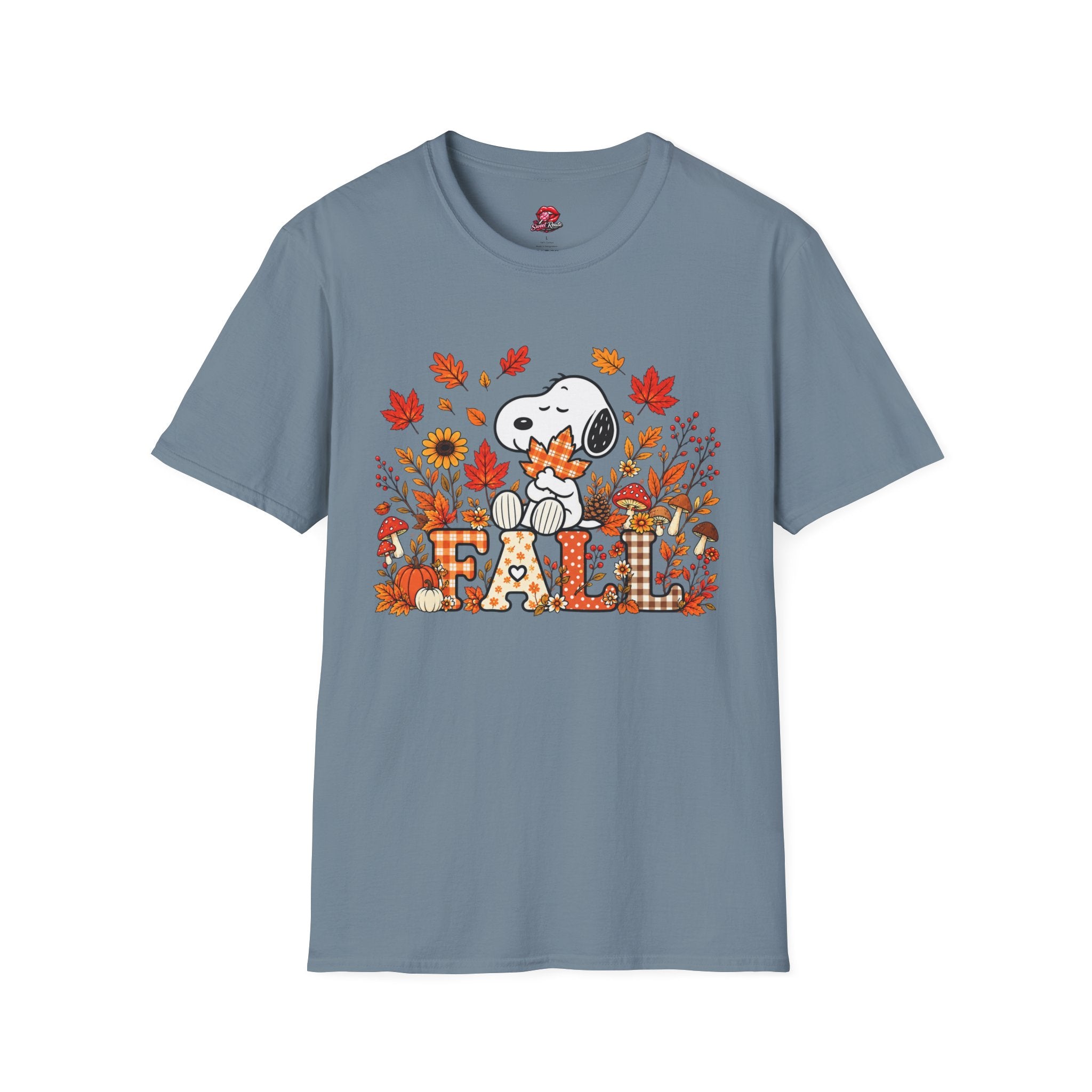 Cute Autumn Leaves & Pumpkins Snoopy Tee