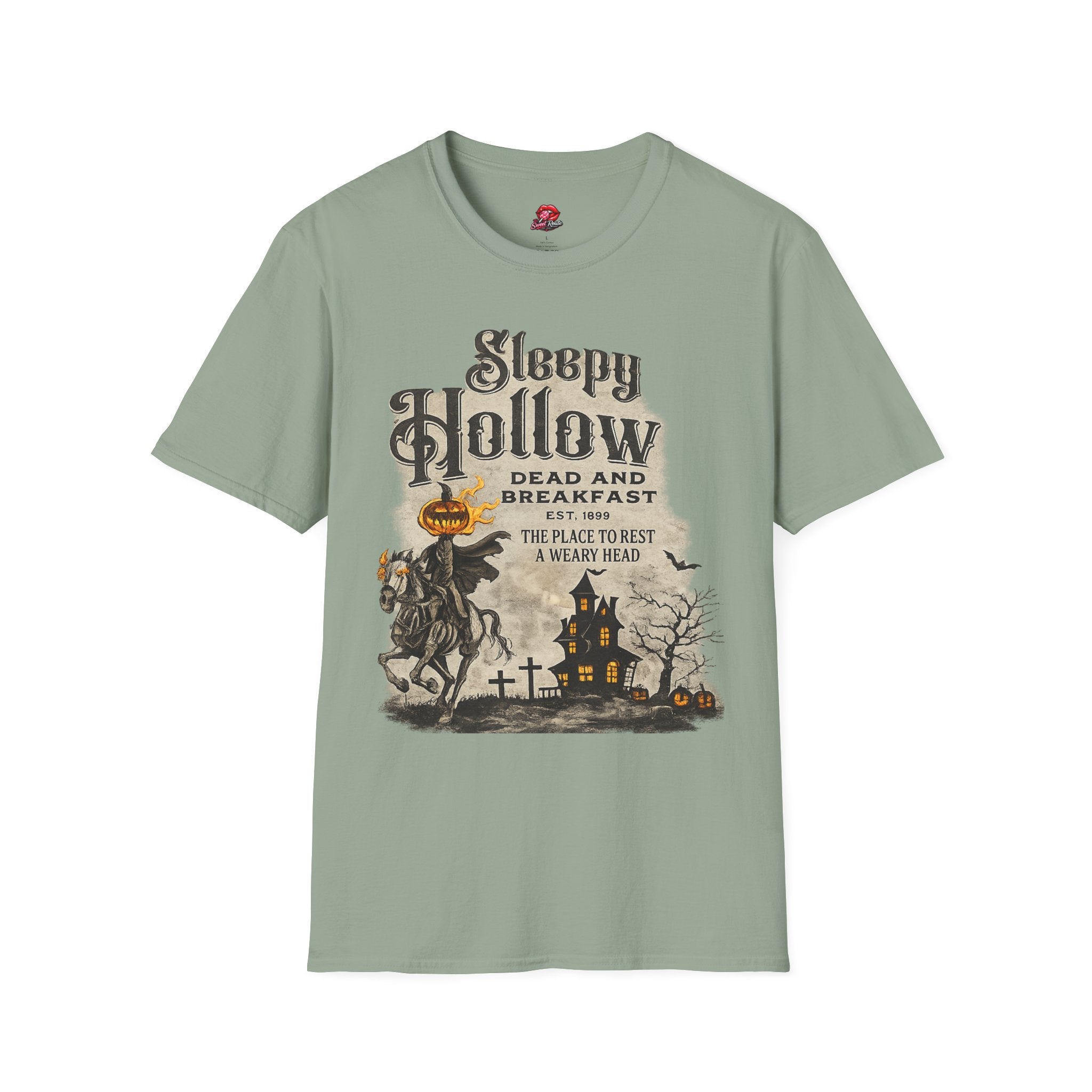 Sleepy Hollow Dead and Breakfast T-Shirt | Vintage Halloween Shirt | Haunted Inn Graphic Tee | Spooky Fall Shirt | Gothic Halloween Gift