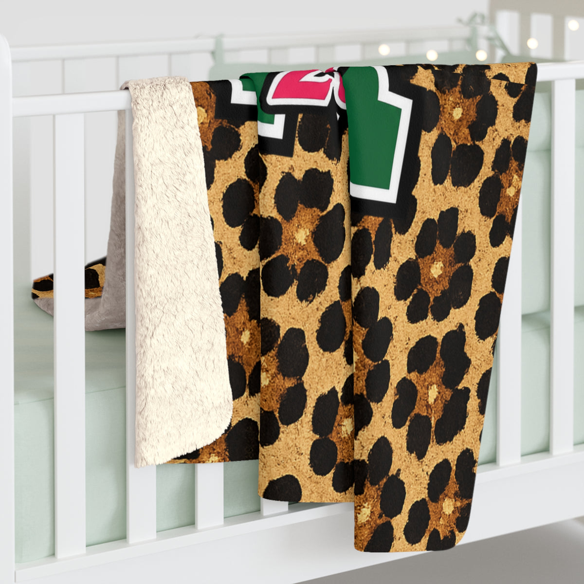 Senior 2027 Leopard Sherpa Fleece Blanket