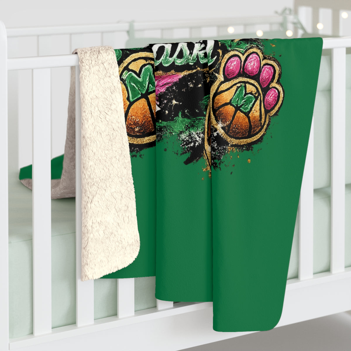 Monahans Loboes Basketball Sherpa Blanket