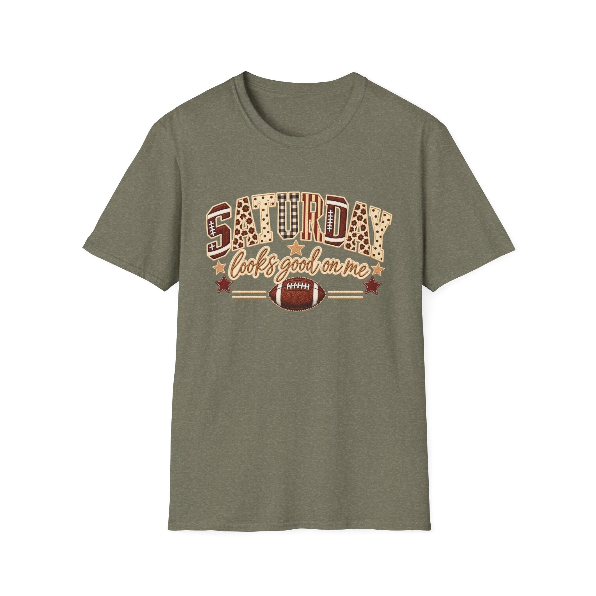 Saturday Looks Good On Me Football T-Shirt