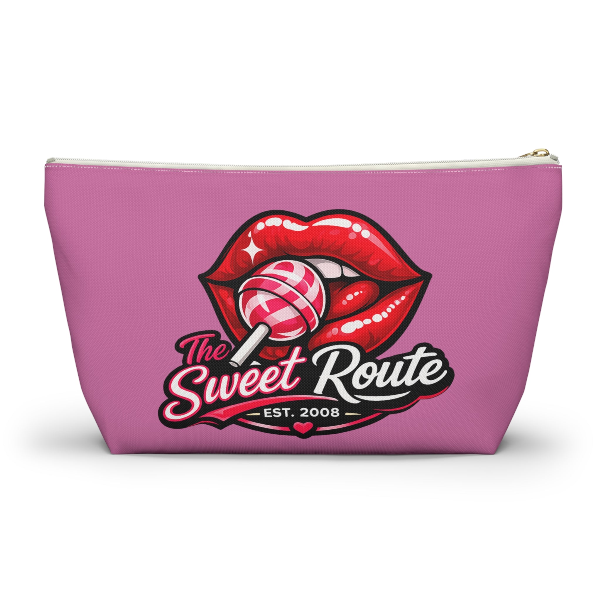 Sweet Route Pink Logo Accessory Pouch