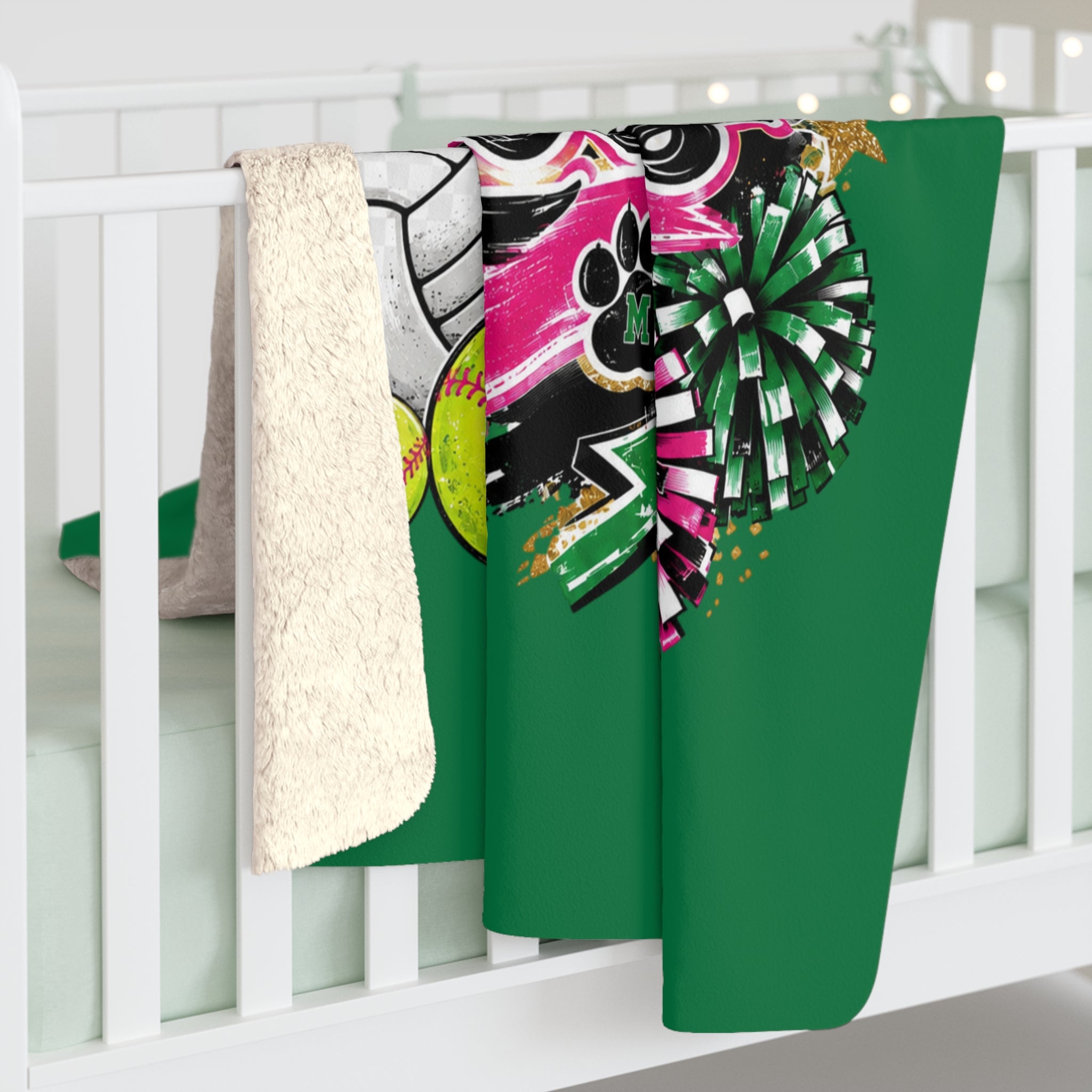 Monahans Loboes School Spirit Throw with Cheer, Volleyball & Softball Graphics