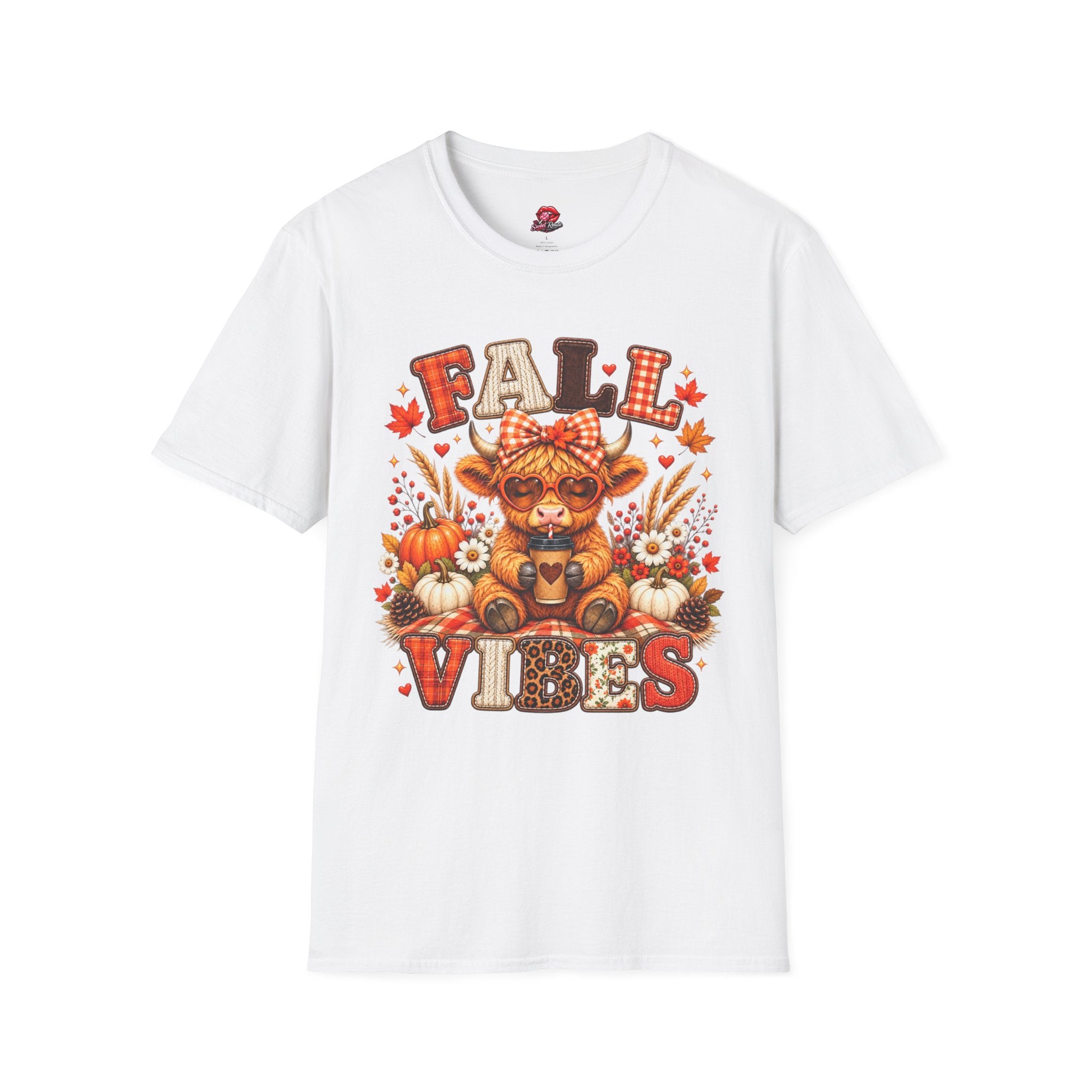 Cute Cow Pumpkin Autumn Graphic Tee