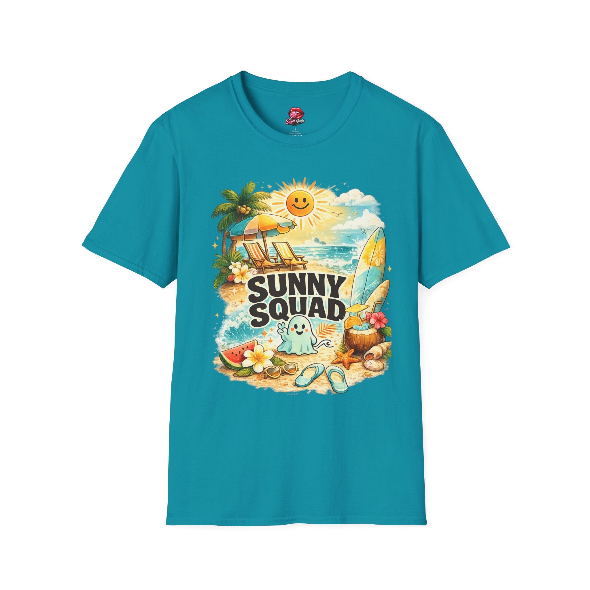 Sunny Squad beach scene T-Shirt