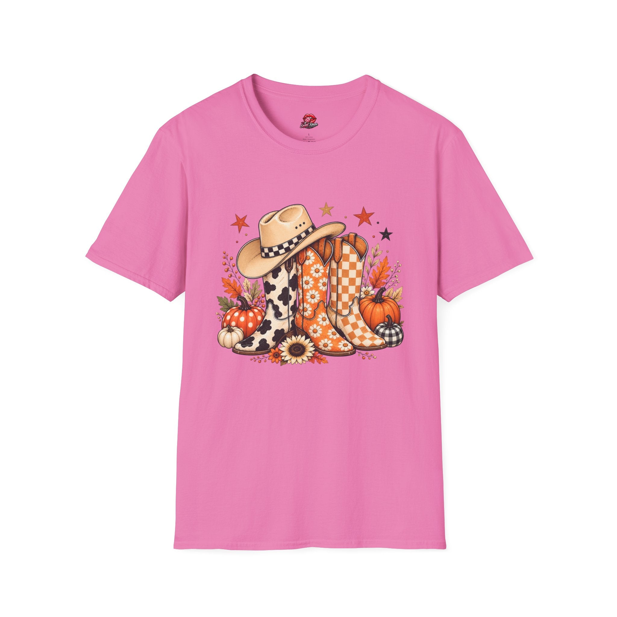 Cowgirl Boots & Cowboy Fall Hat T‑Shirt