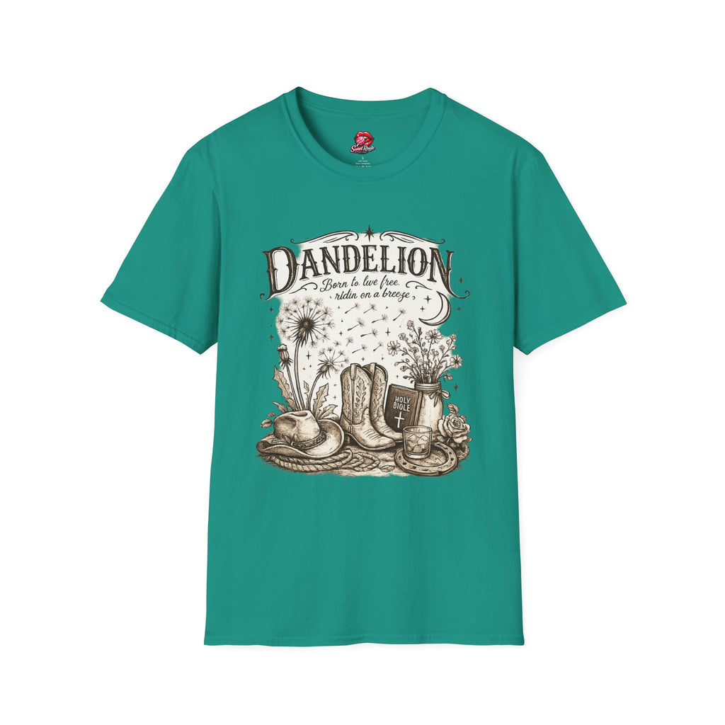Dandelion floral boots graphic T-Shirt