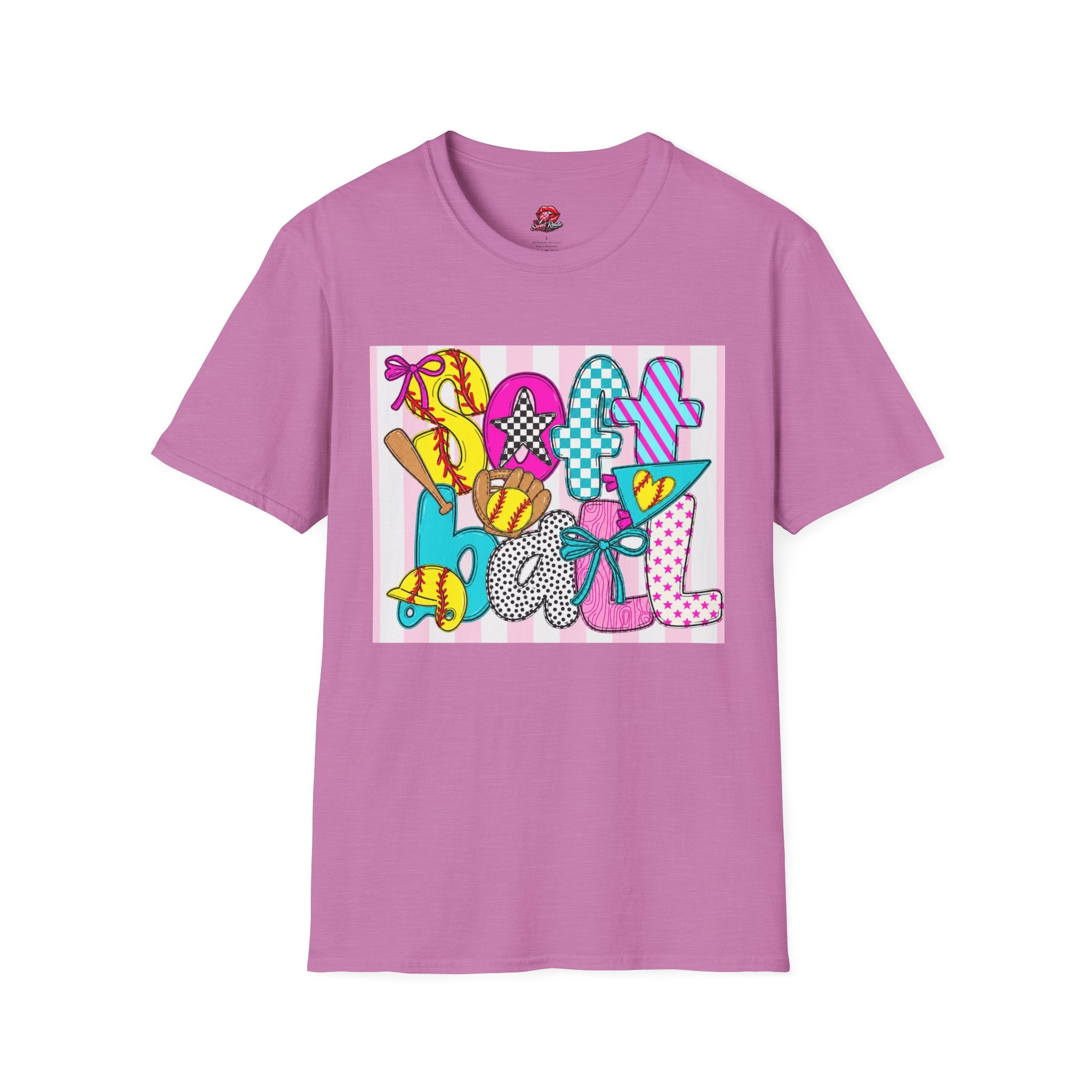 Colorful Pop Art Softball Tee
