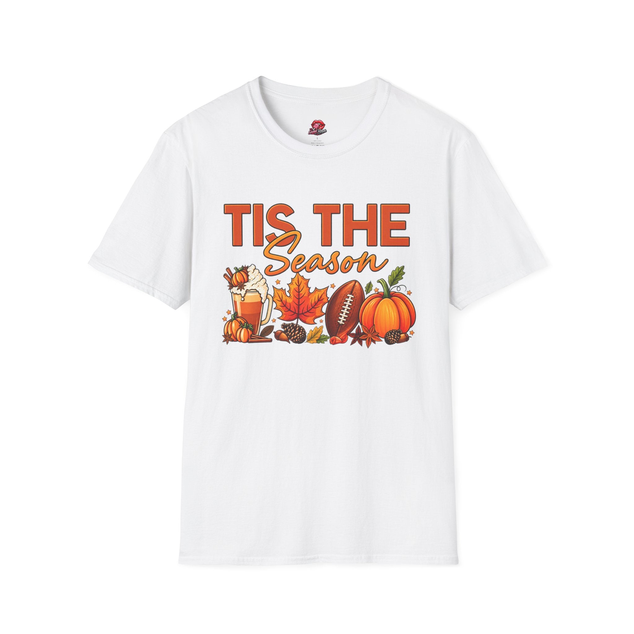 Tis The Season Fall Pumpkin Football Tee