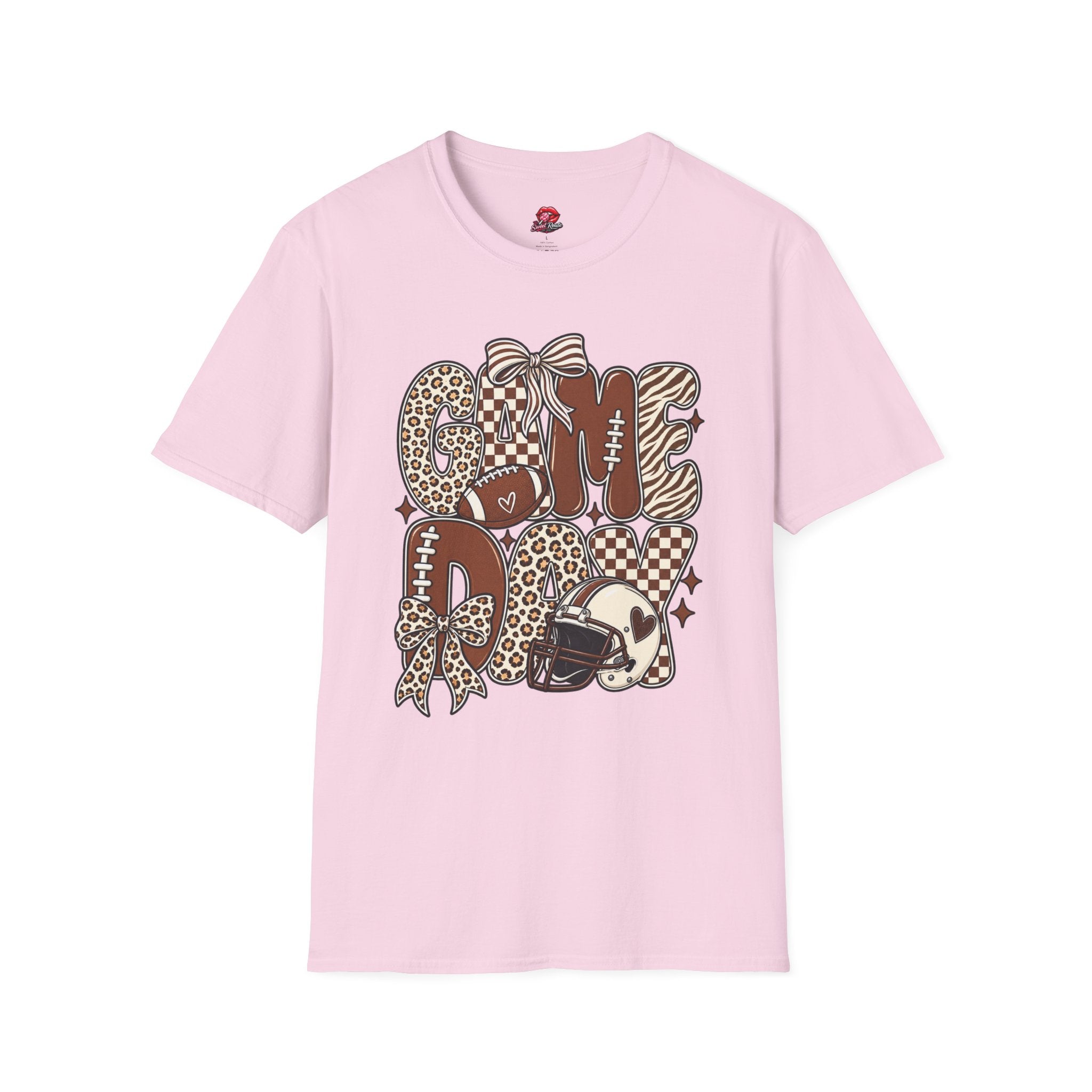 Leopard & Zebra Football Game Day Tee