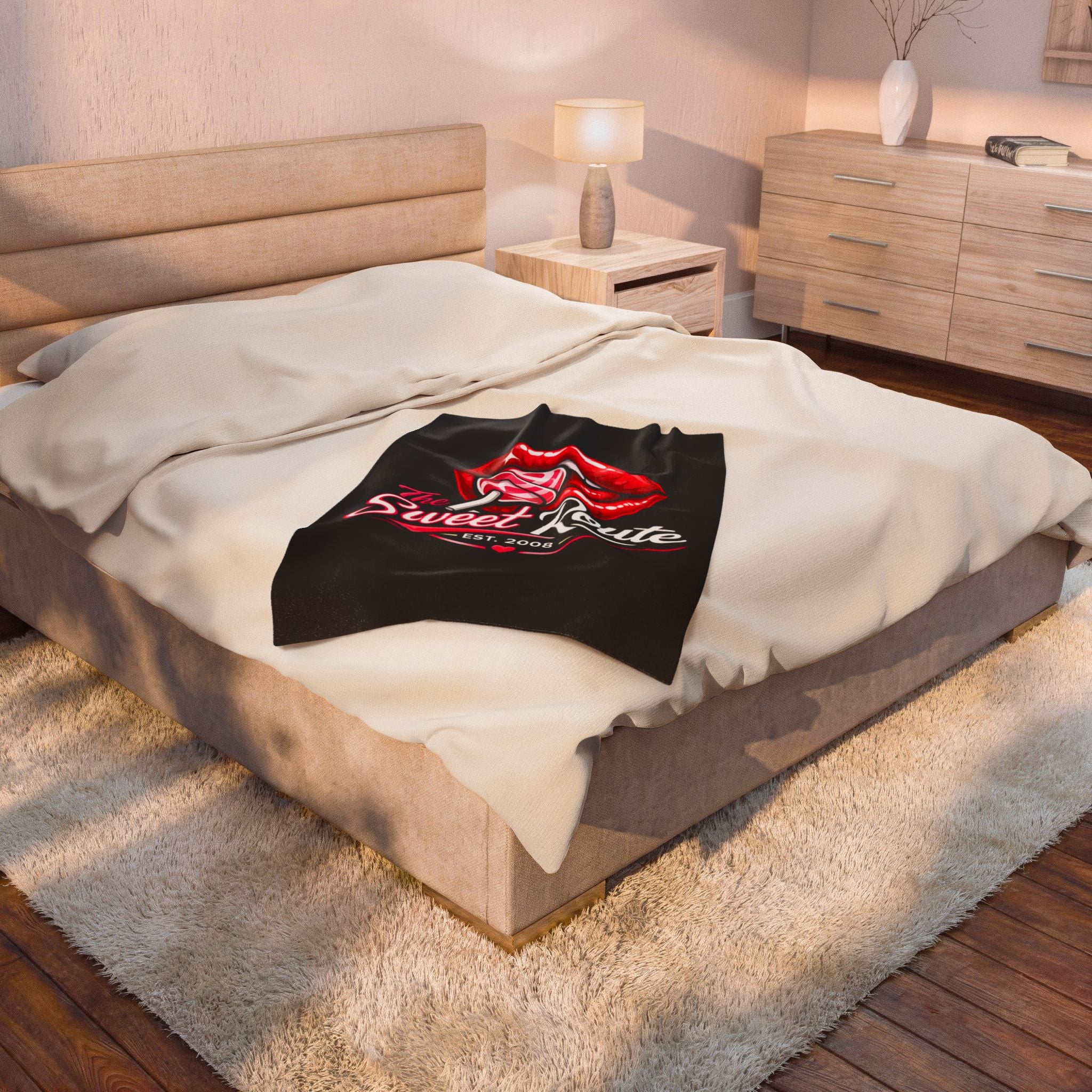Sweet Route Logo Velveteen Plush Blanket