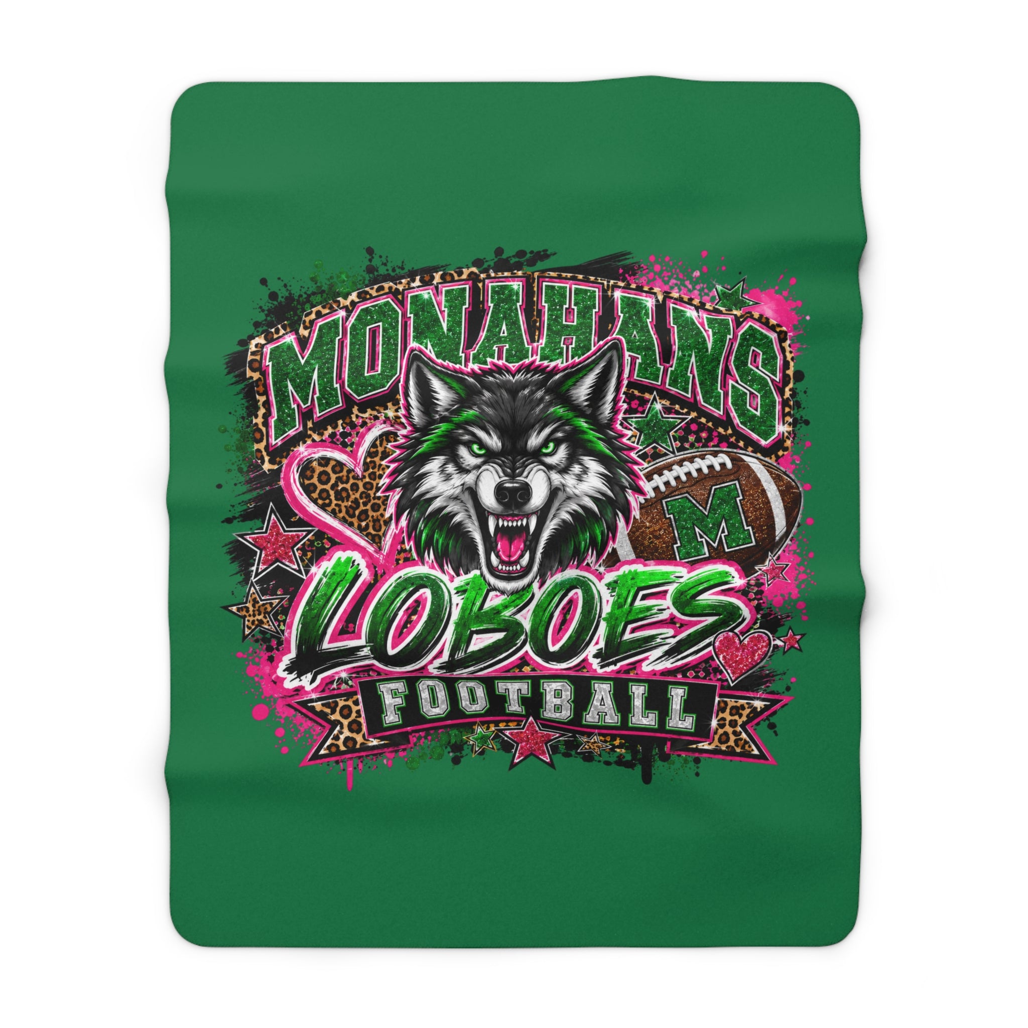 Monahans Loboes Football Sherpa Stadium Blanket