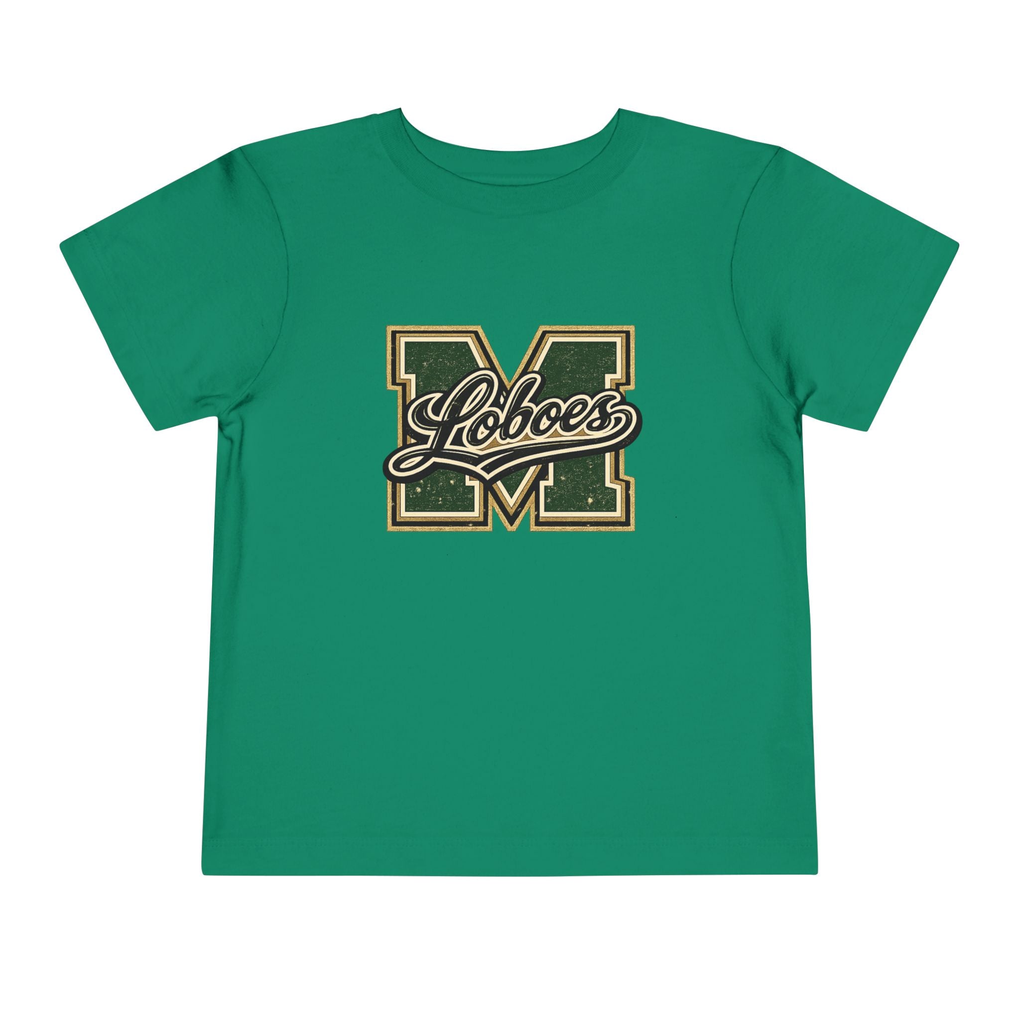 Toddler Tee Green Vintage Letterman Logo