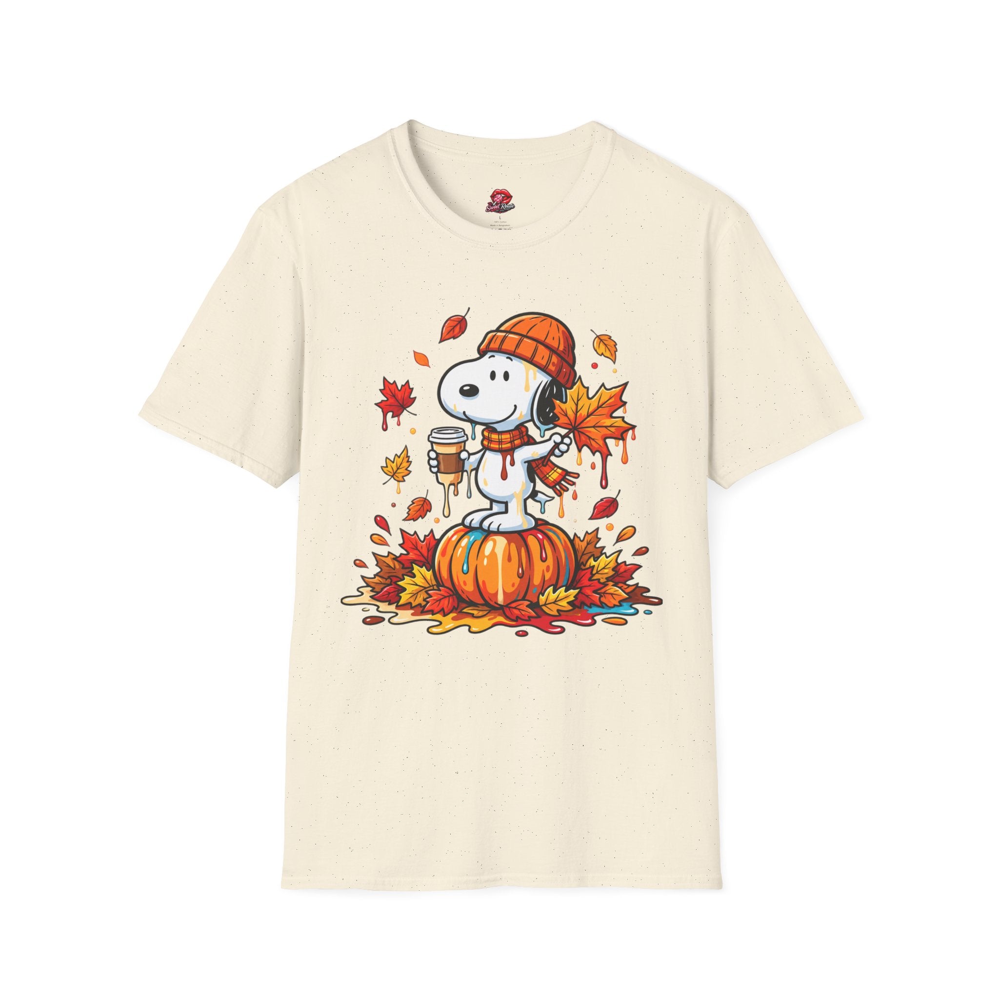 Fall Pumpkin, Leaves & Coffee snoopy T-Shirt