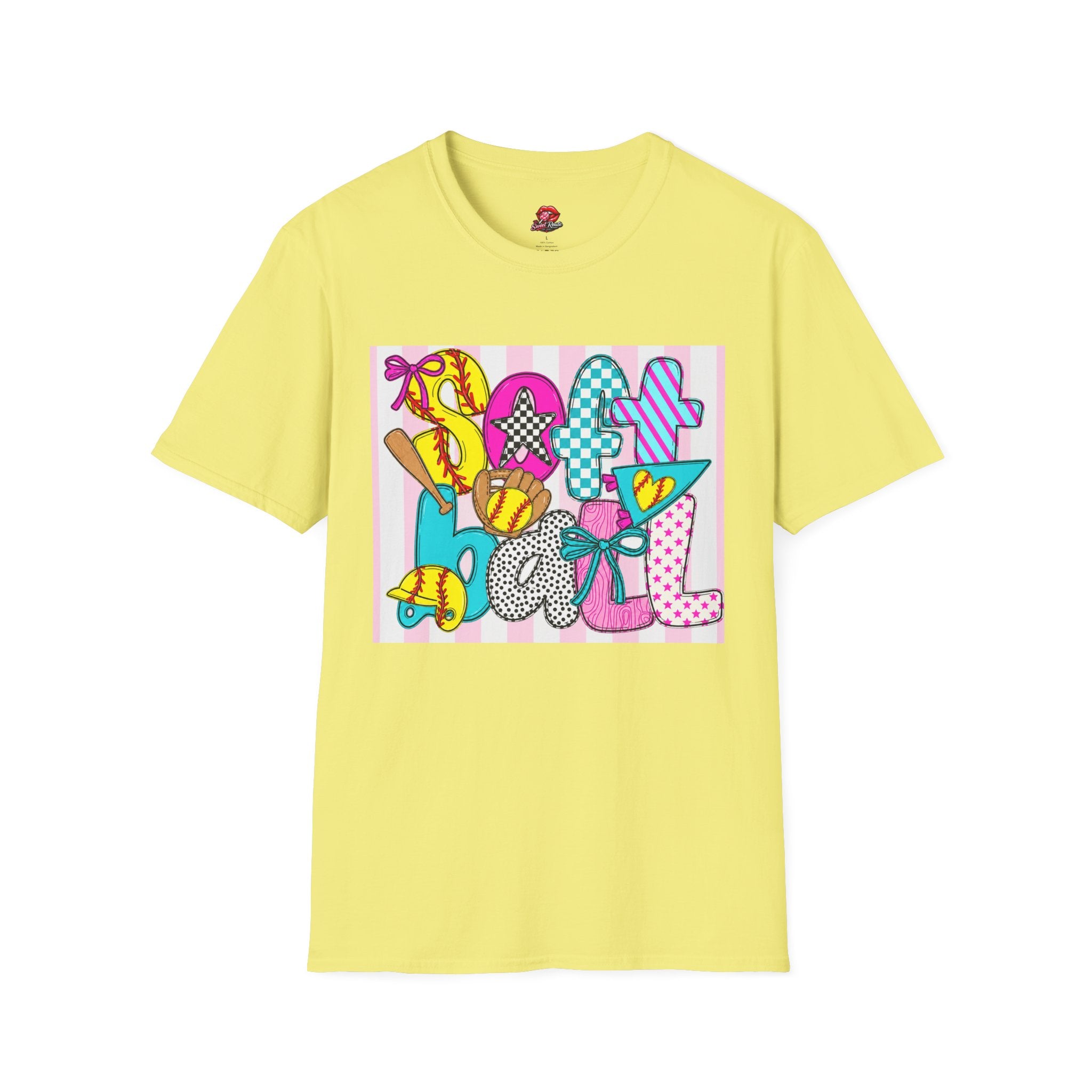 Colorful Pop Art Softball Tee