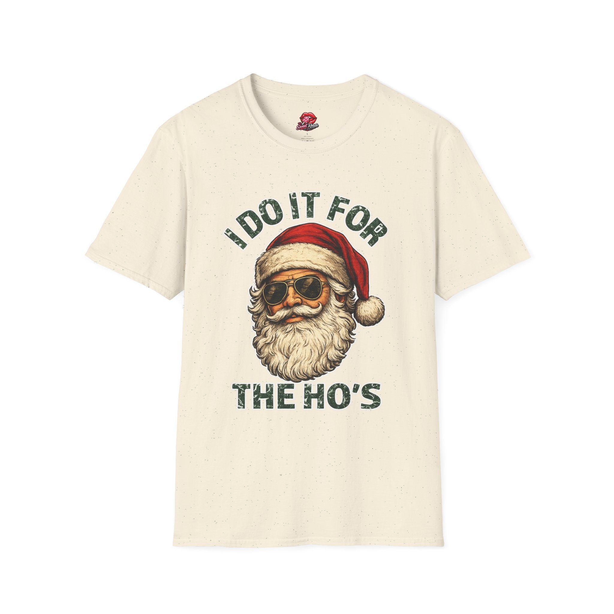 I Do It For The Ho's Santa Face T-Shirt