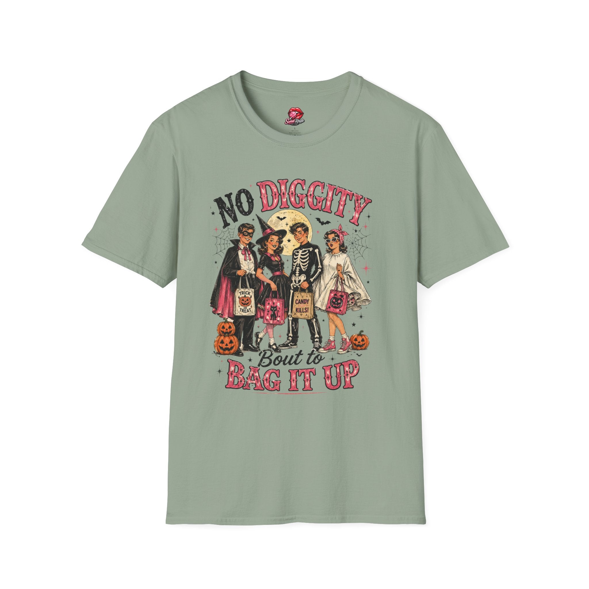 No Diggity Halloween Kids T-Shirt | Funny Trick or Treat Graphic Tee | Retro 90s Halloween Costume Shirt