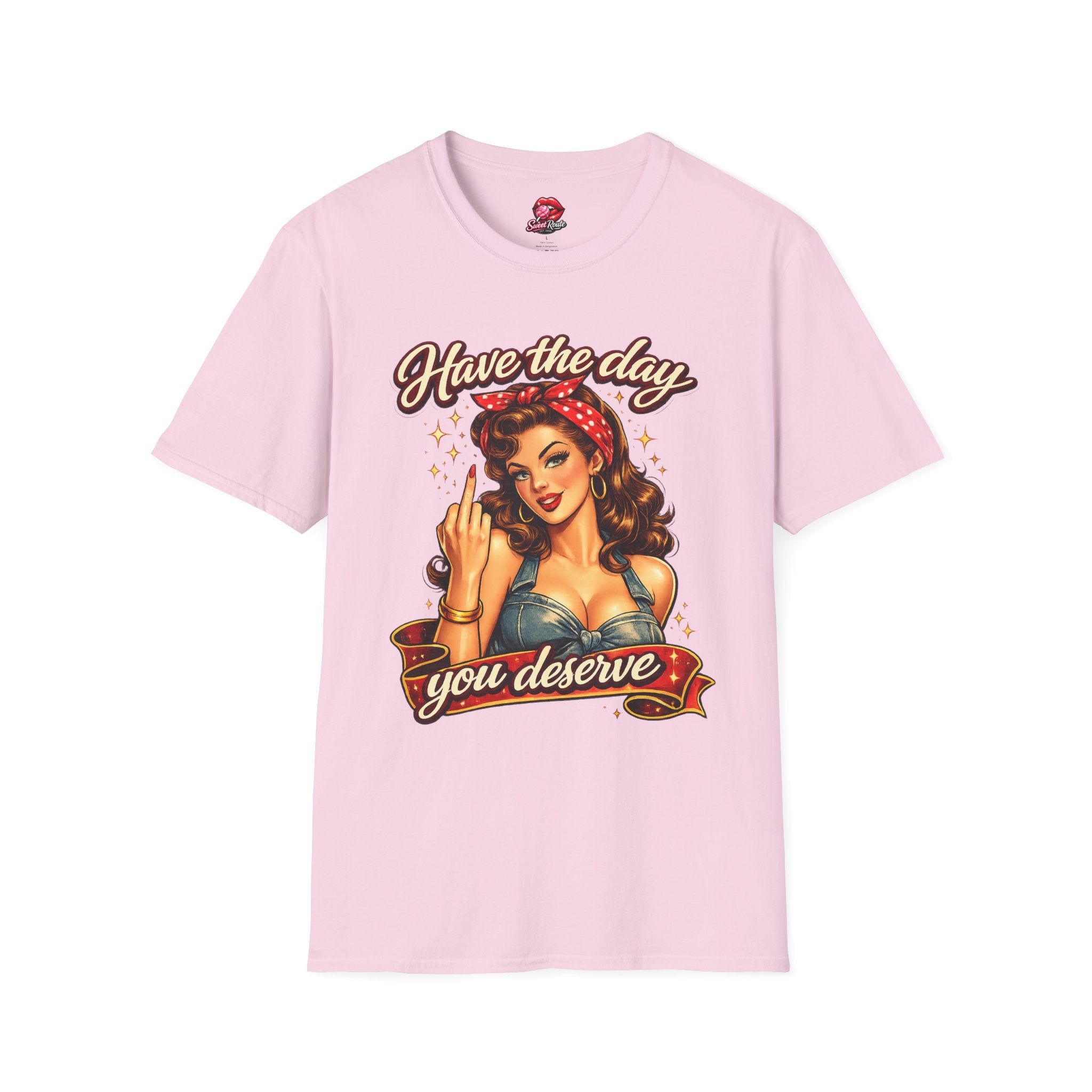 Have the Day retro pinup middle finger T-Shirt
